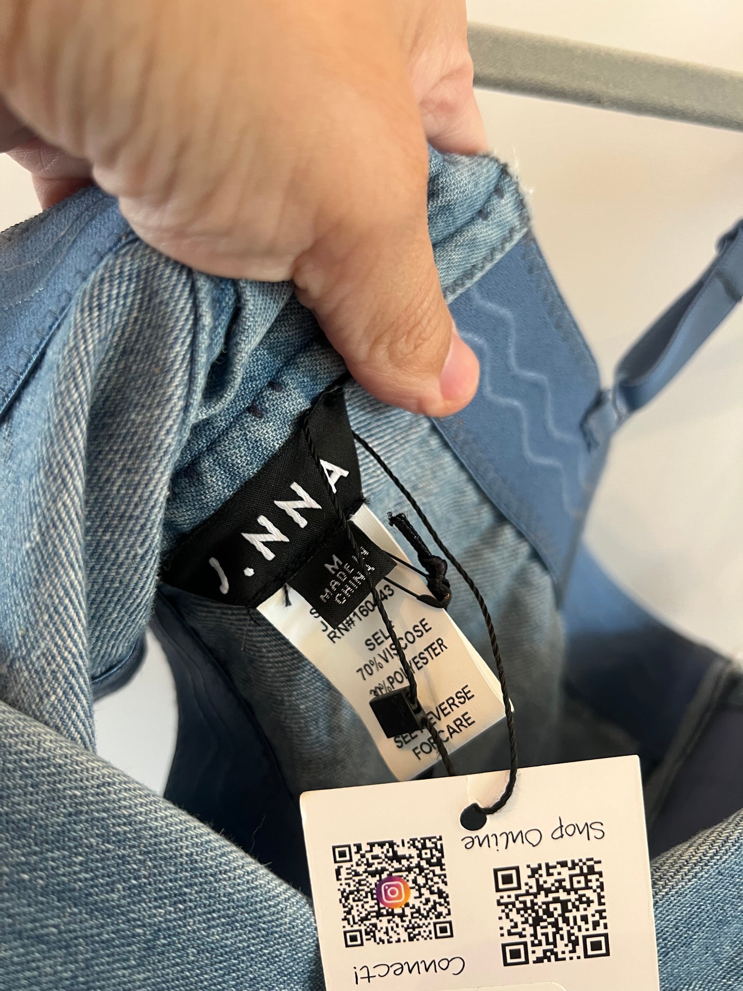 J.NNA Denim Bustier Top Women’s Size Medium
