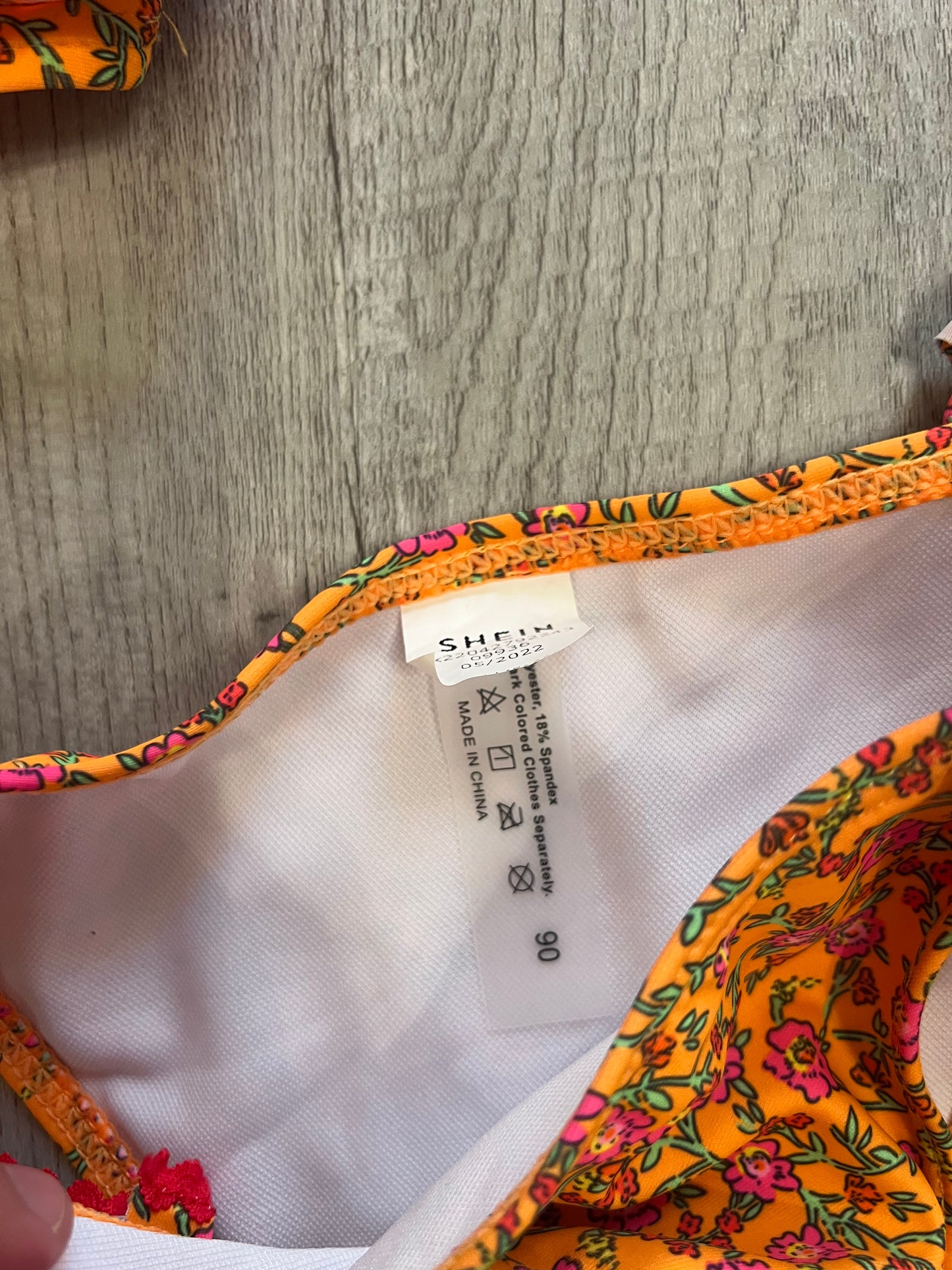 Floral Ruffle Bikini Baby Girl Size 18-24M Mustard