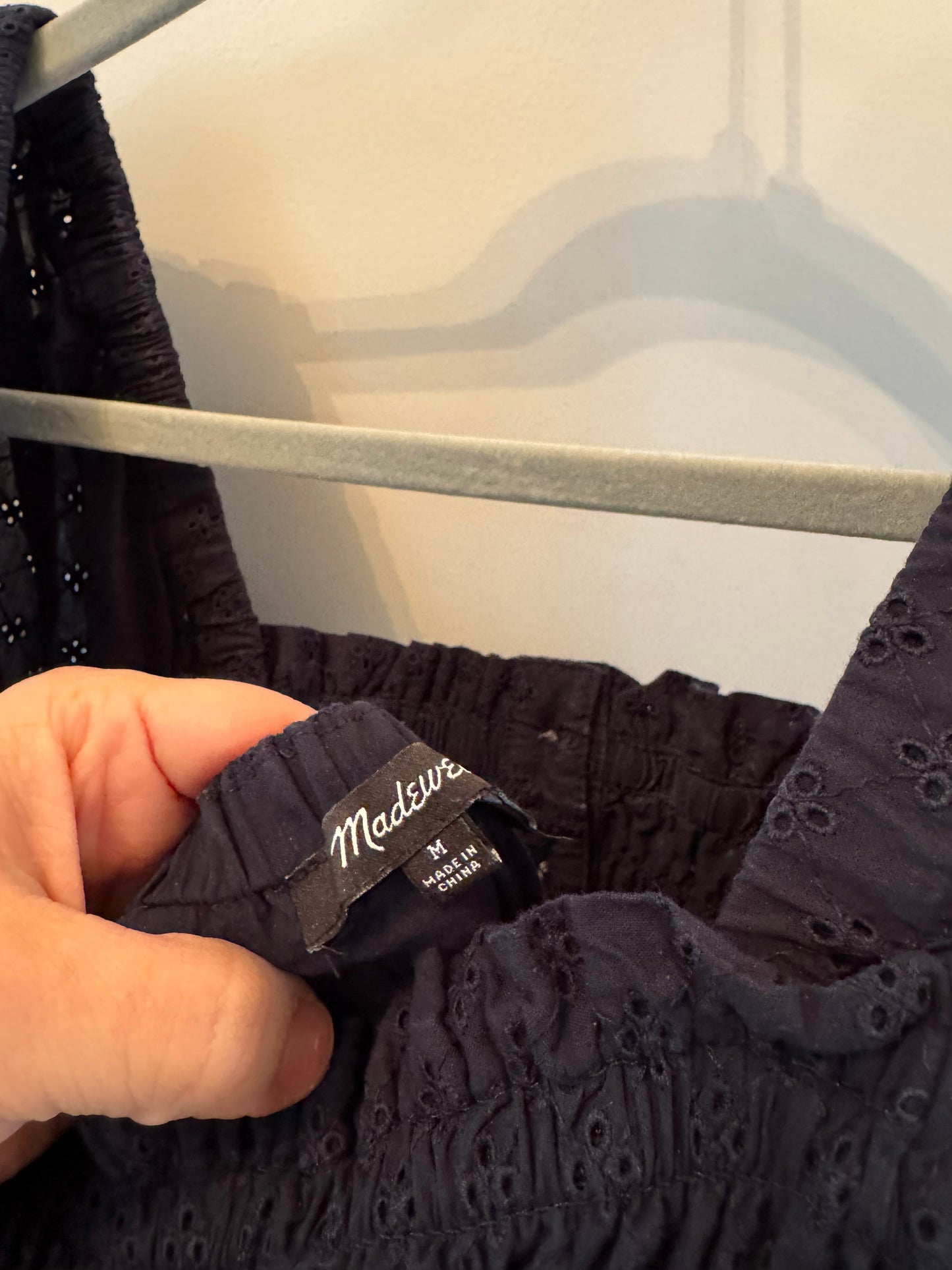 Madewell Lucie Cutout-Back Midi Dress Women’s Medium Navy