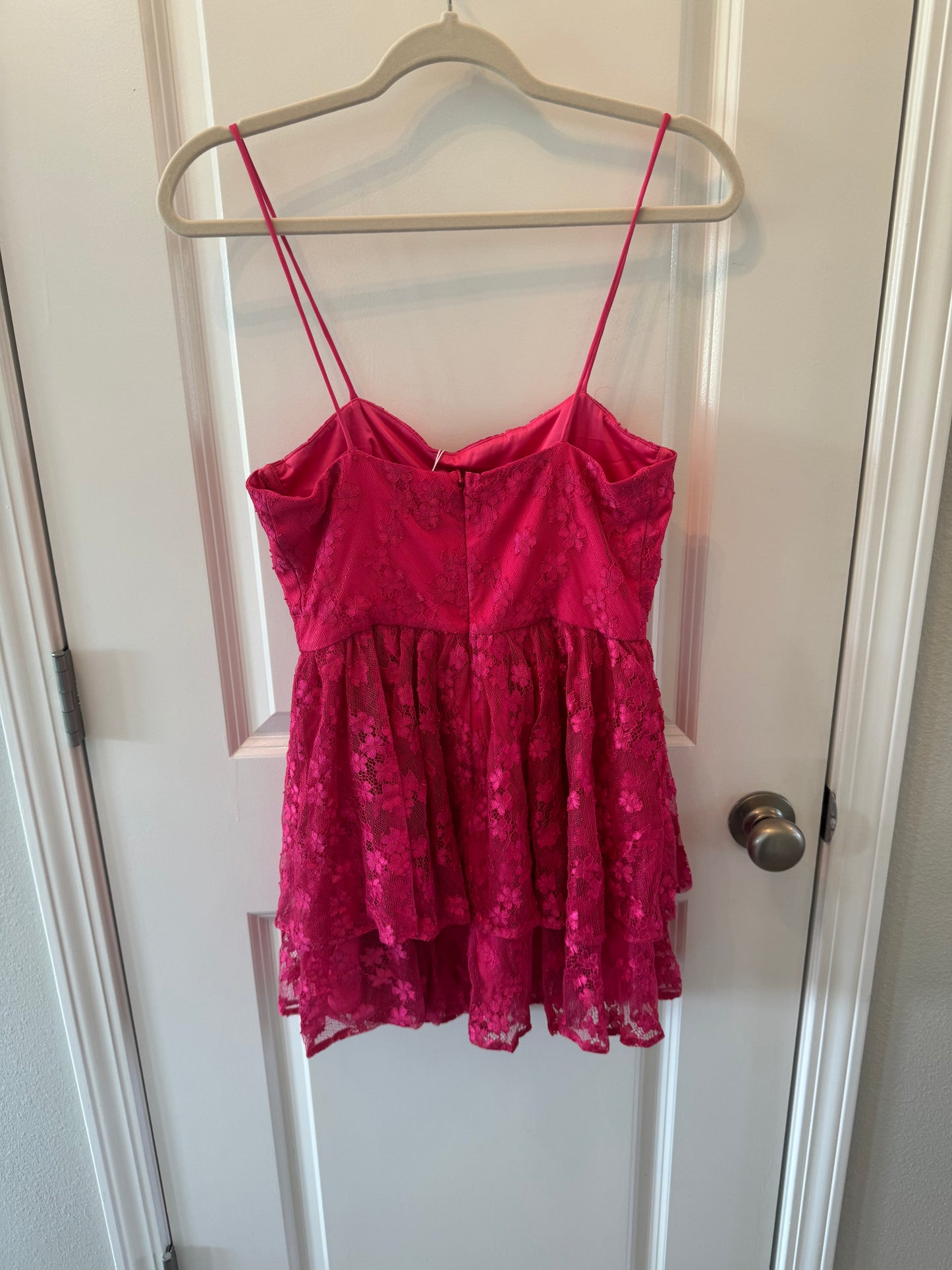 Revolve Lovers and Friends Jia Mini Dress Women’s Small Electric Pink NWT