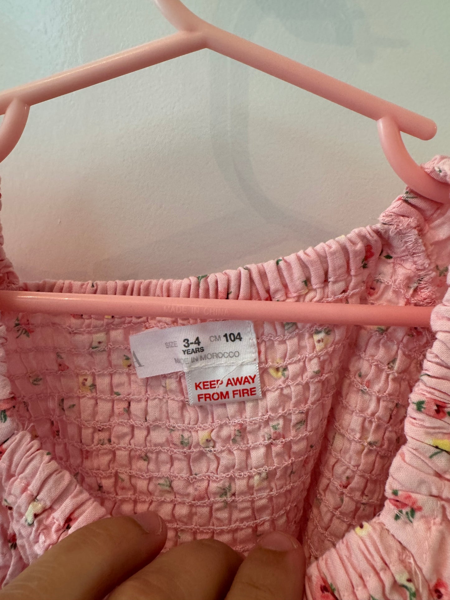 Zara Floral Top Toddler Size 3/4 Years