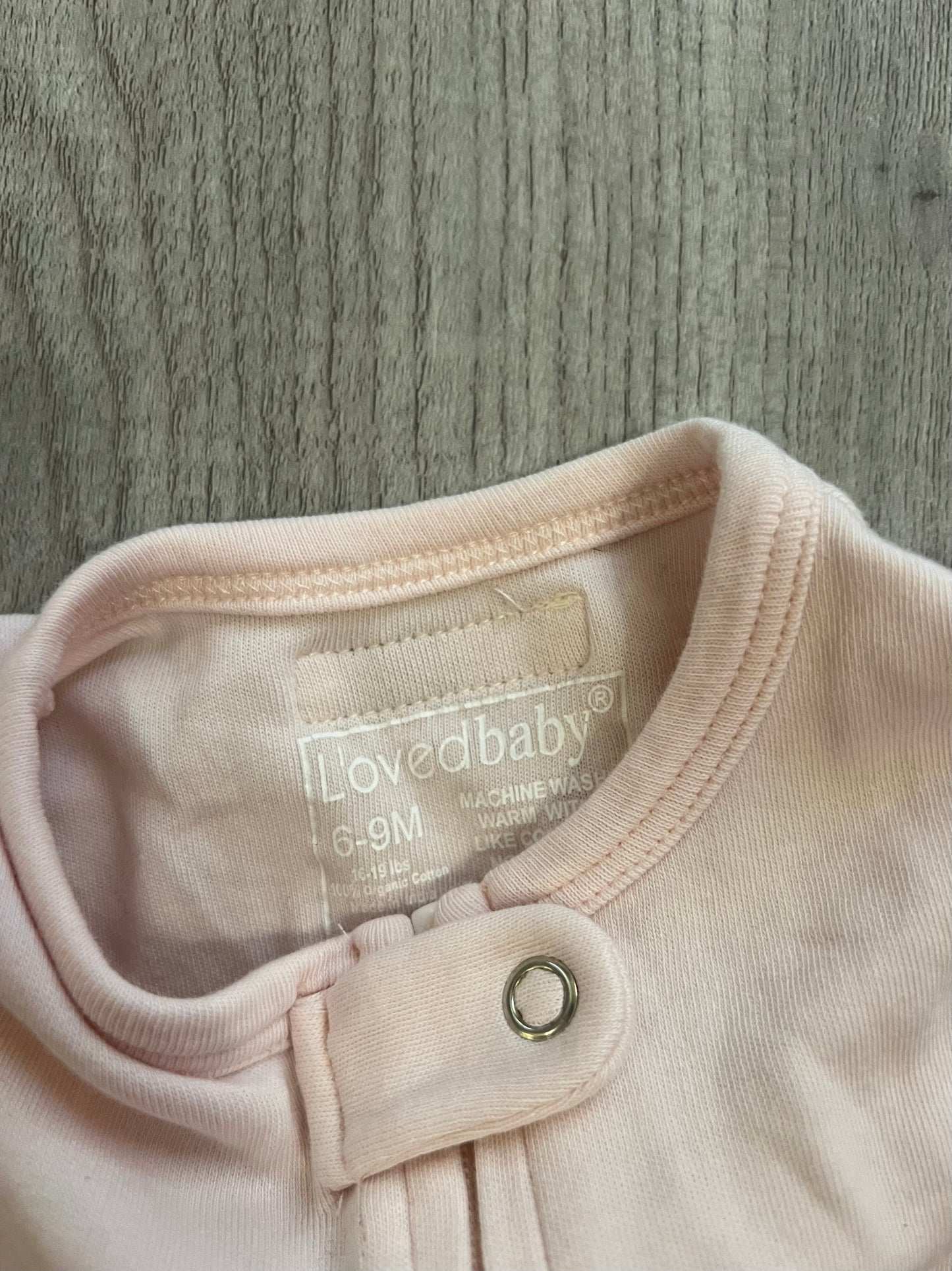 L’oved Sleeper Footies Baby Girl Size 6-9 months Pastel Pink