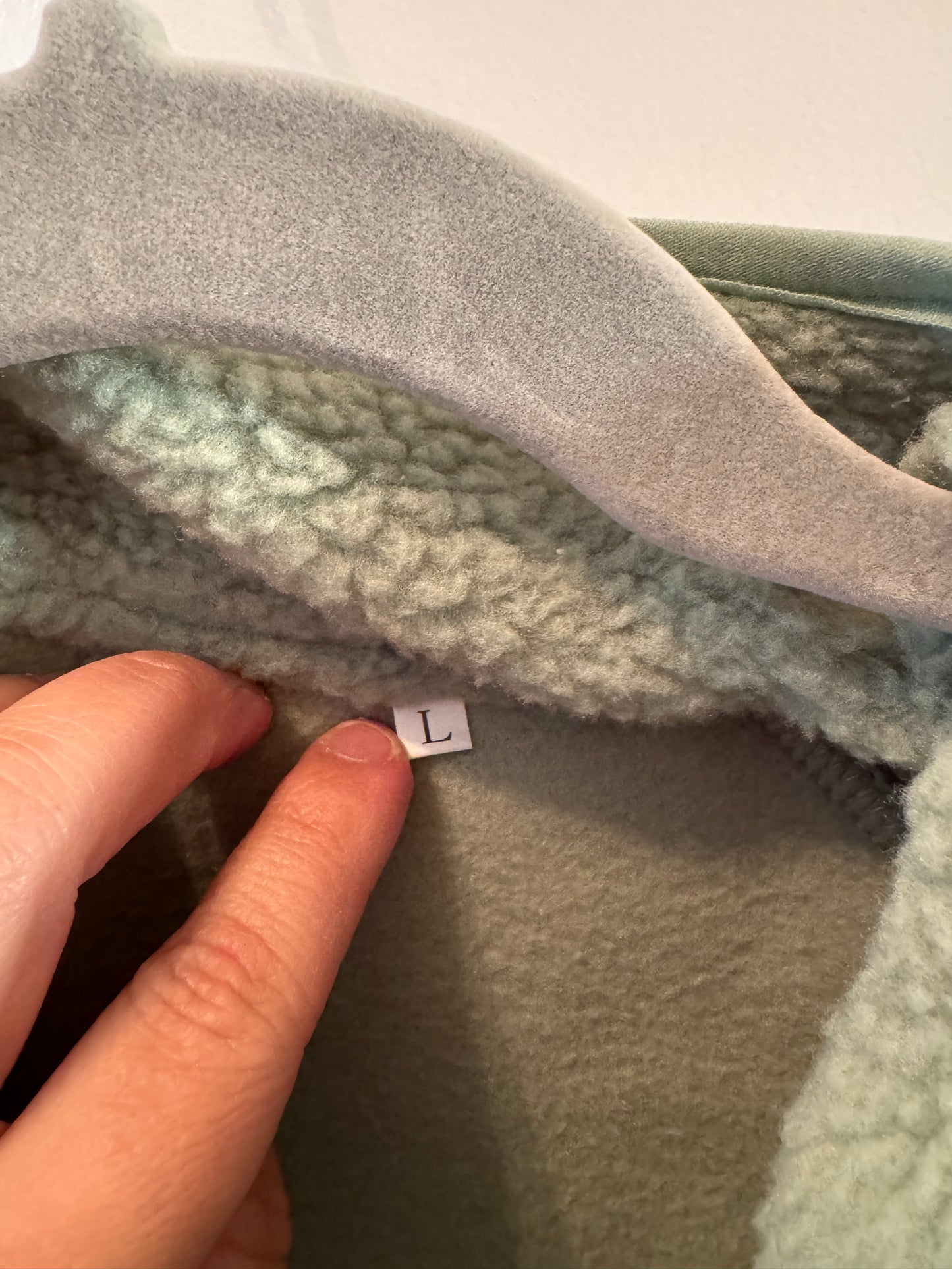 Sherpa Fleece Jacket Women’s Large Mint