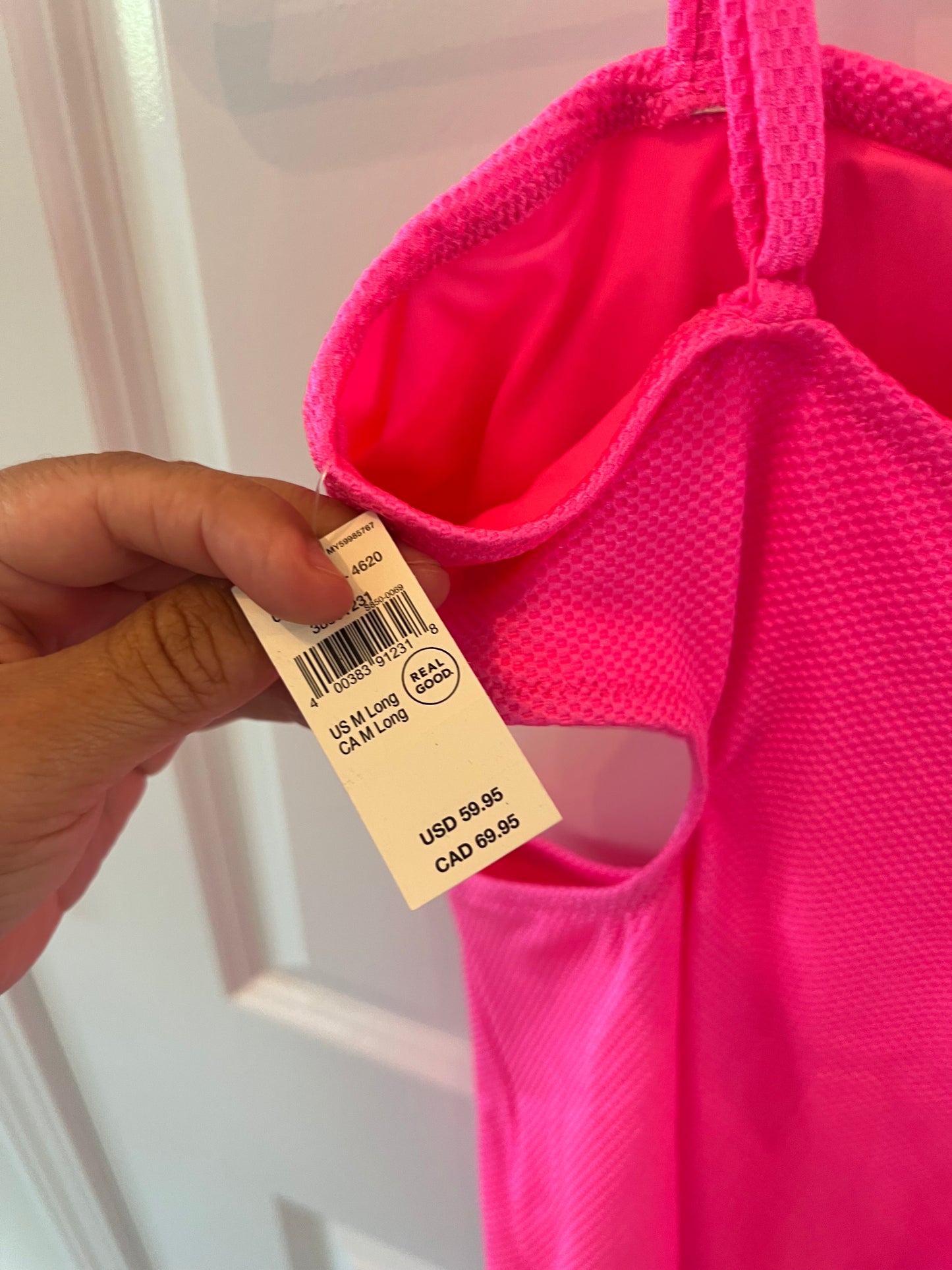 Aerie Hot Pink Swimsuit Size Medium (long)