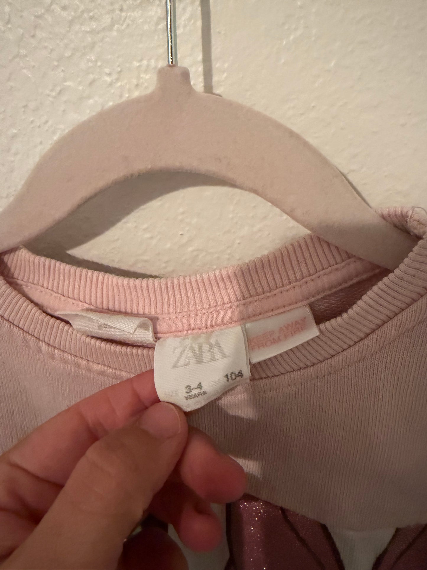 Zara x Disney Sweatshirt Toddler Size 3-4 Years Pink
