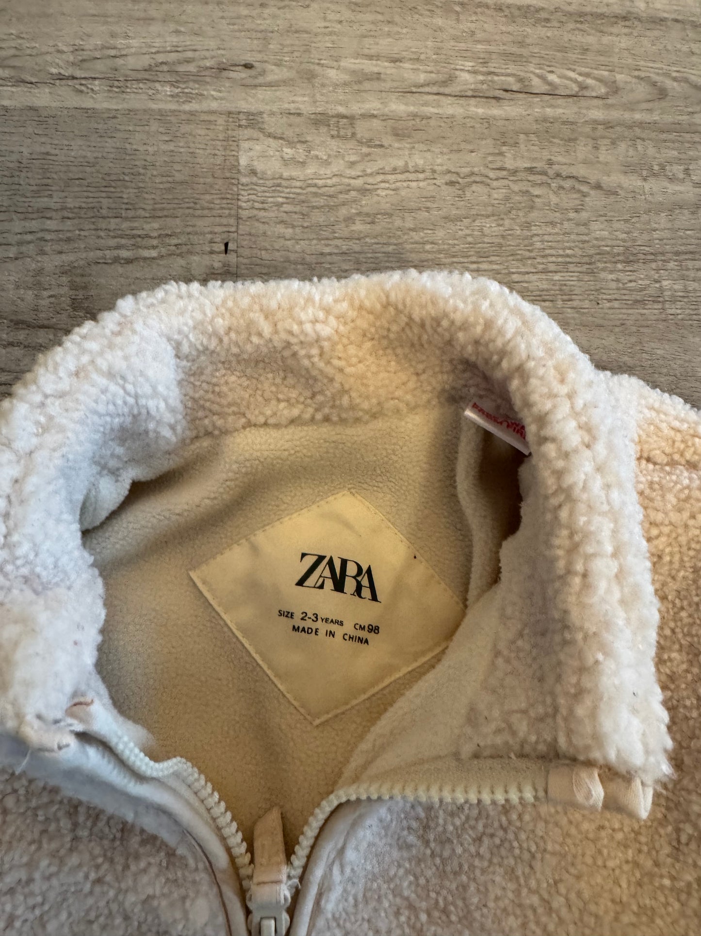 Zara Sherpa Coat Toddler Size 2/3 Years