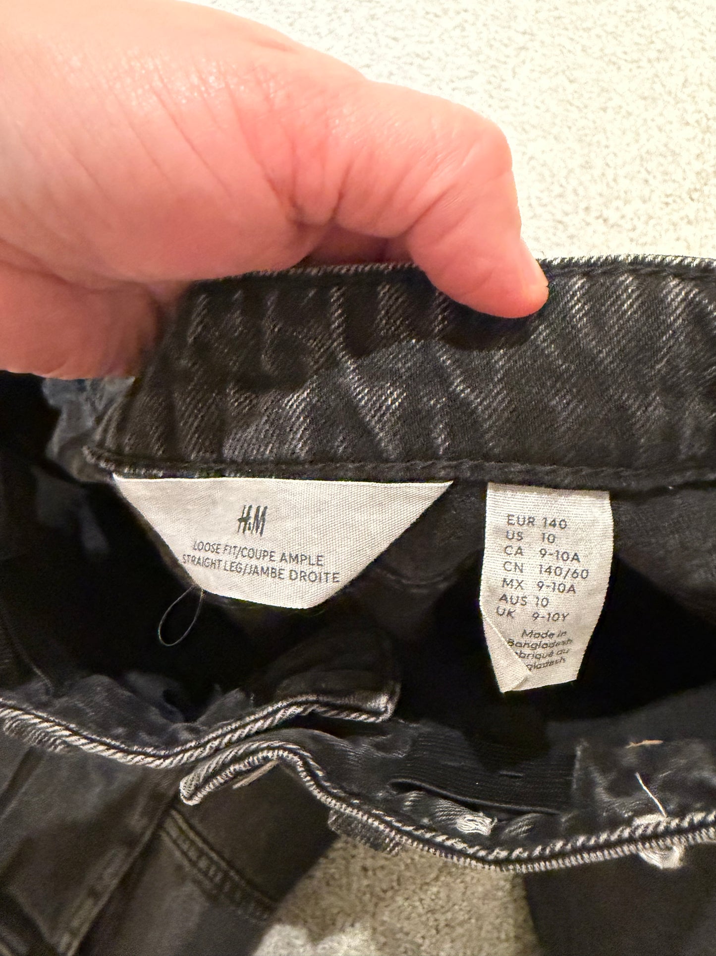 H&M Cargo Jeans Youth Size 10 Years Black