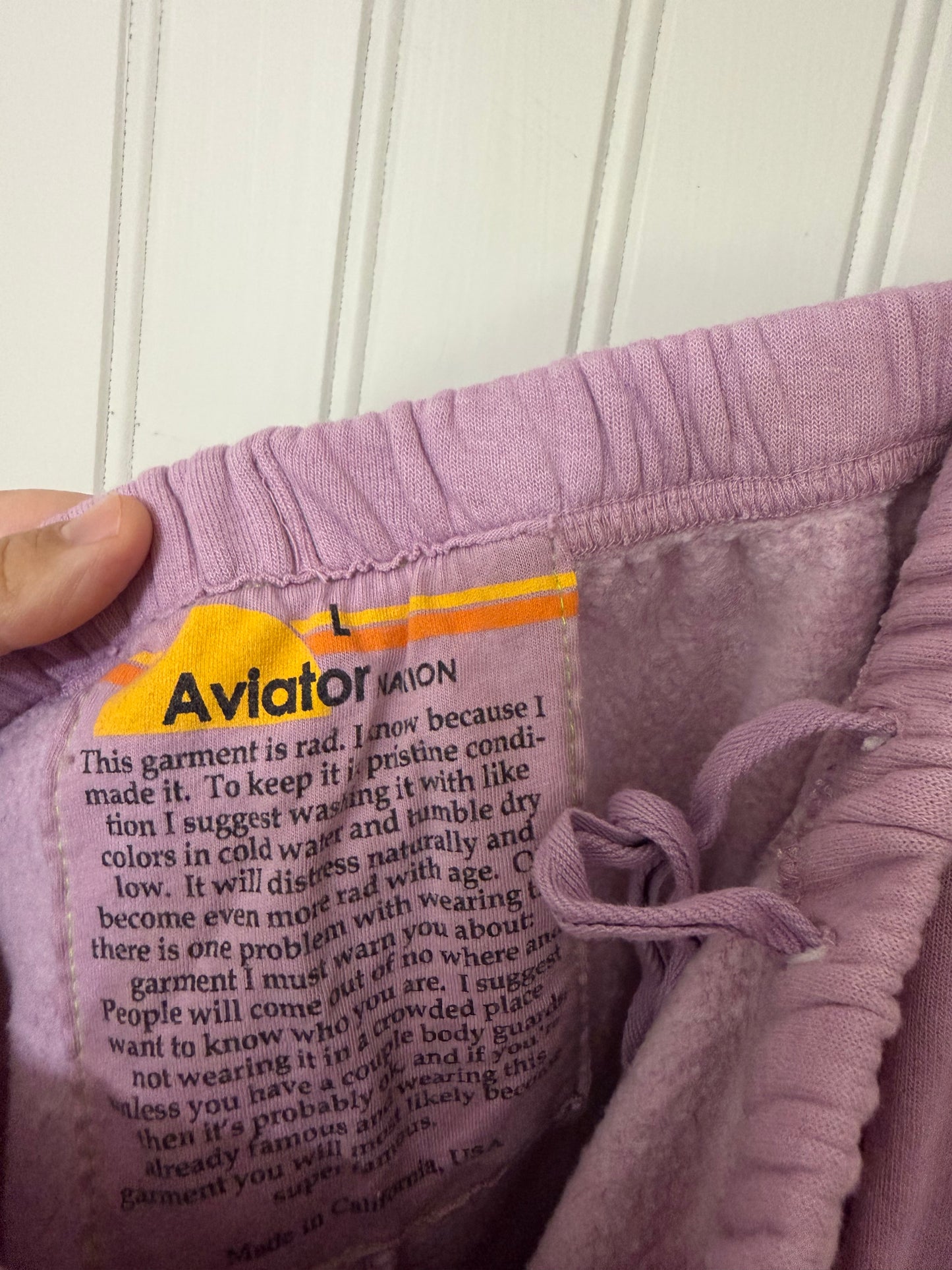 Aviator Nation Sweatpants Women’s Large Mauve