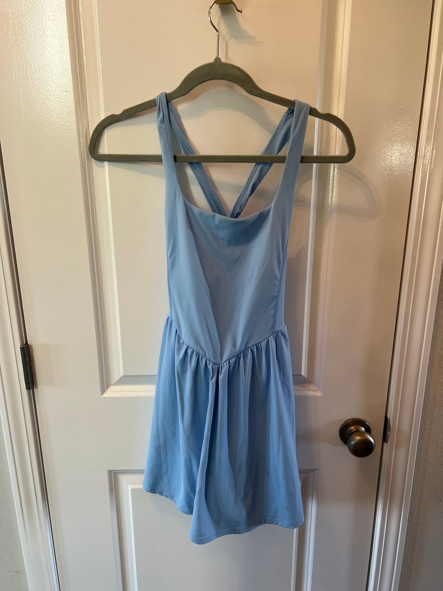 Scoop Neck Romper Women’s Size Medium 8-10 Light Blue