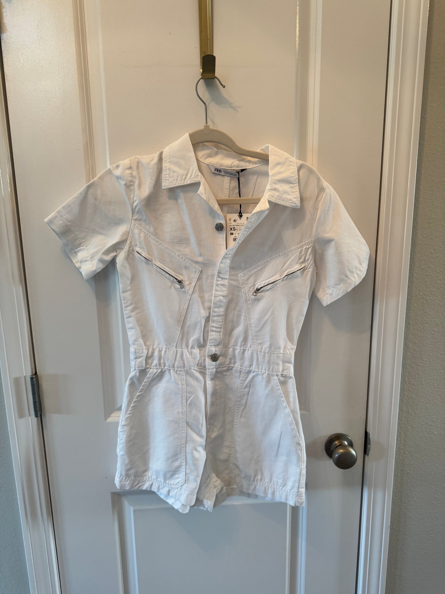 Zara Romper Women’s XS White NWT