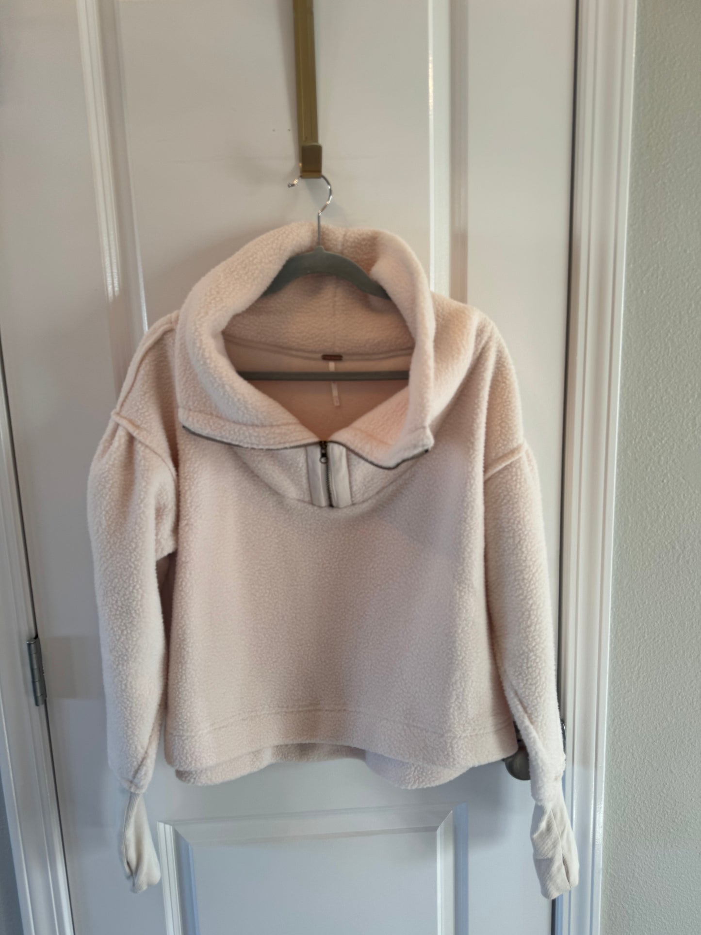 Free People Poppy Quarter Zip Pullover Women’s Large NWT