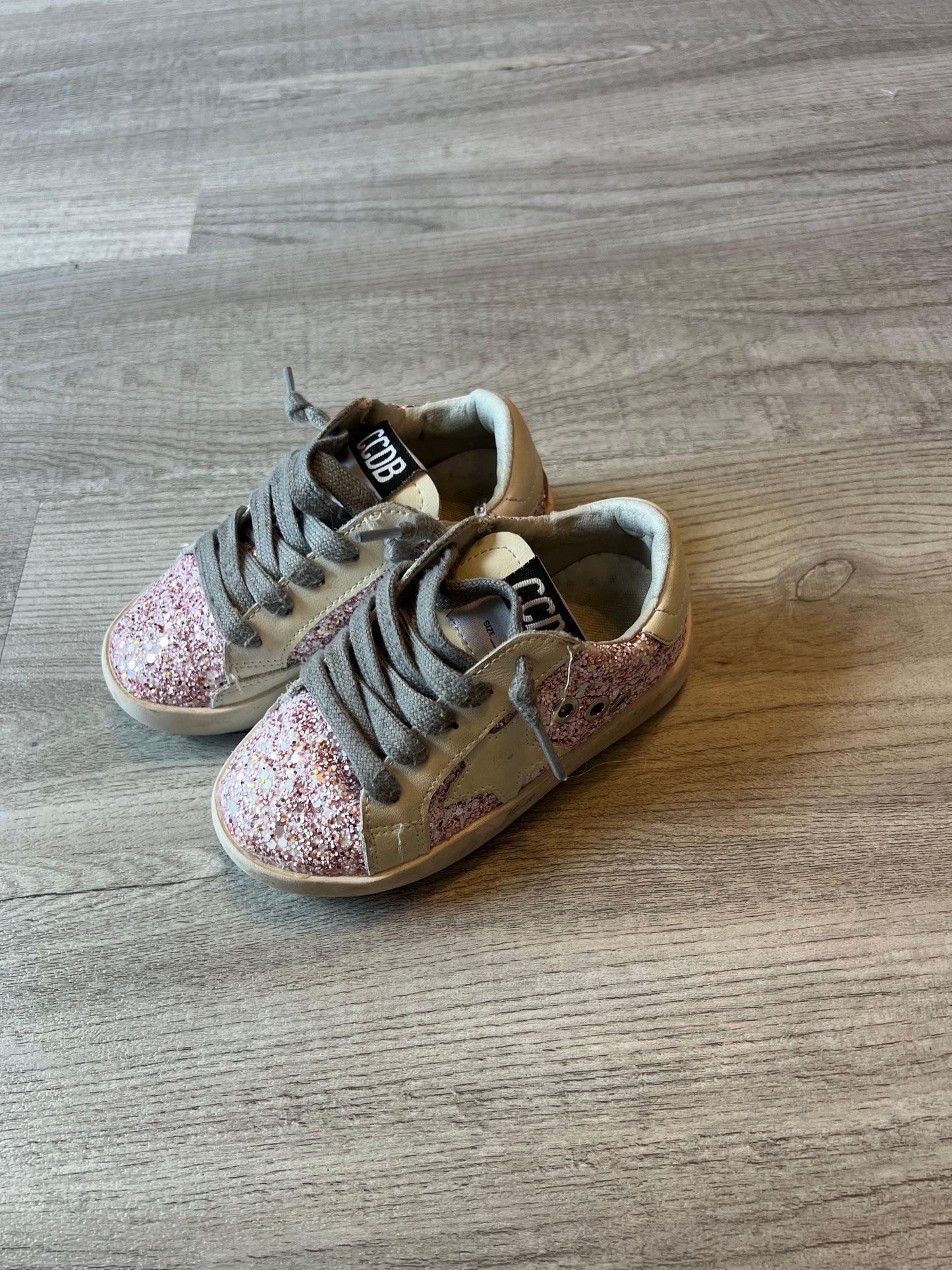 CCDB Glitter Star Shoes Toddler Girl Size 7 Pink