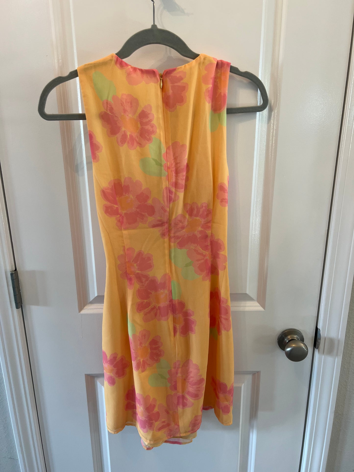 SABO Farren Cutout Dress Women’s Size 4 Yellow Floral NWT