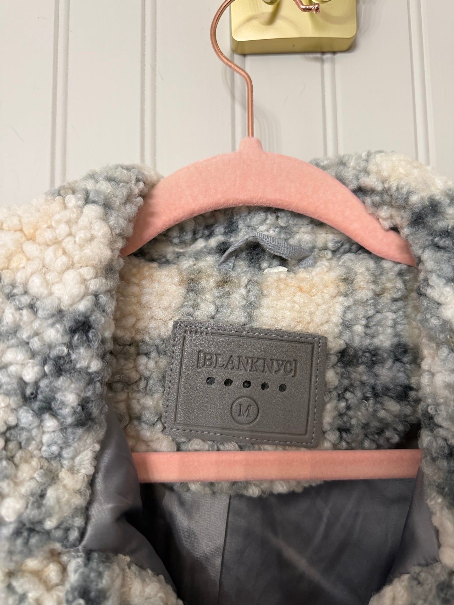 BlankNYC Plaid Sherpa Jacket Women’s Medium