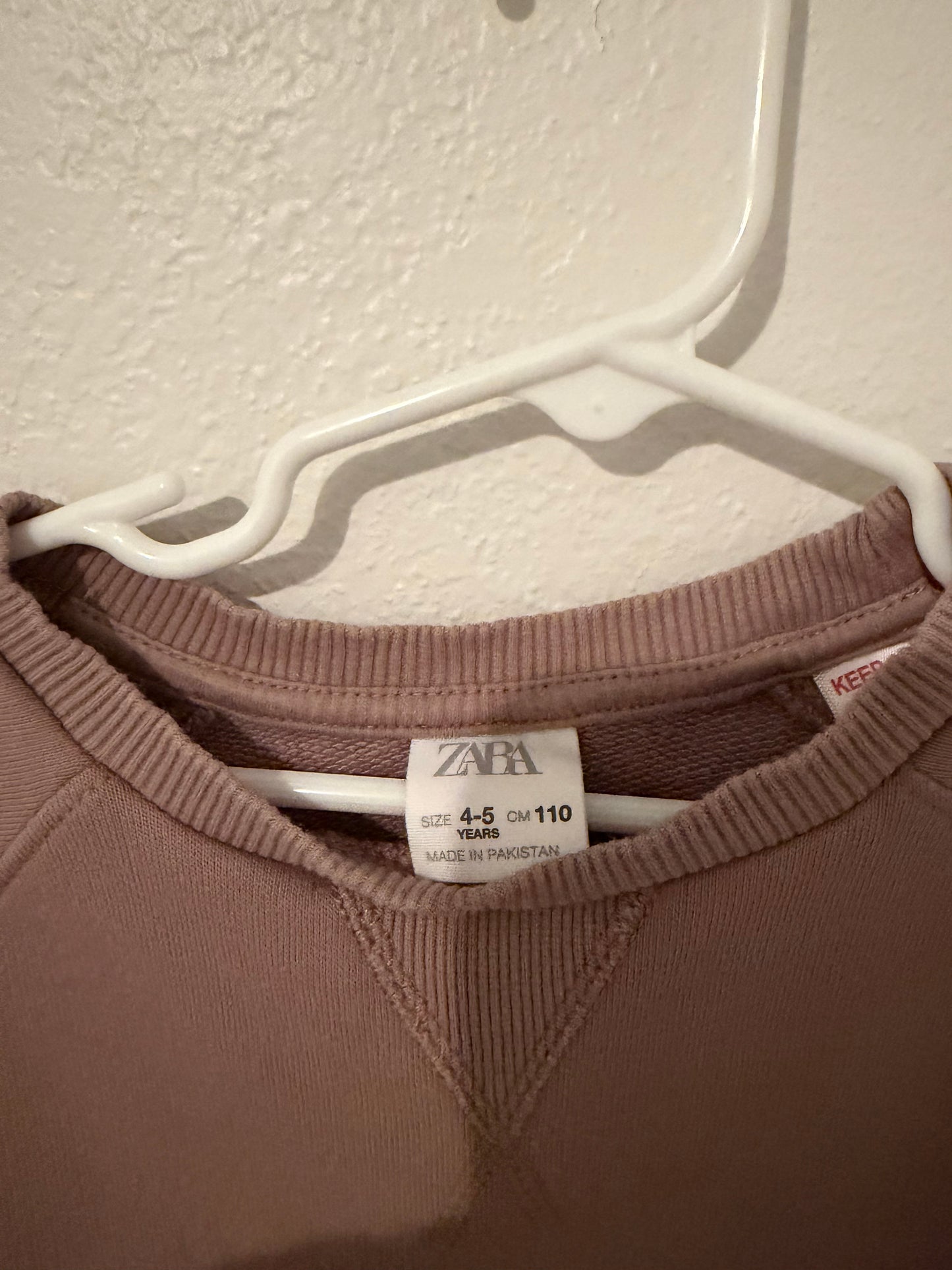 Zara Feelings Sweatshirt Toddler Size 4-5 Years Brown