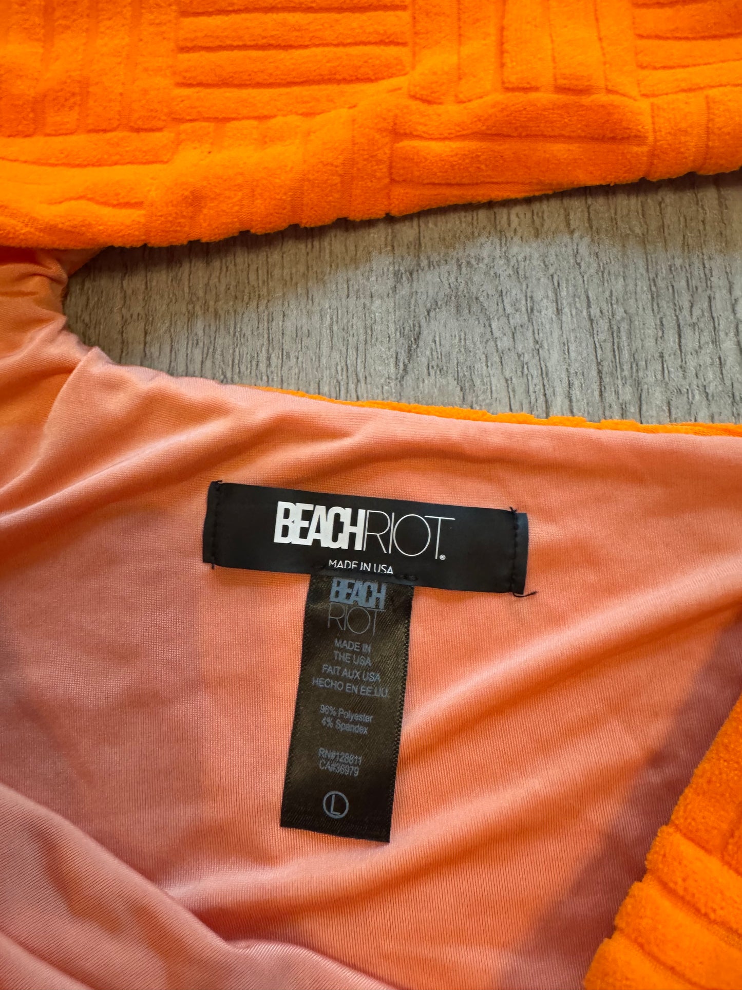 Beach Riot Swimsuit Women’s Large Neon Orange