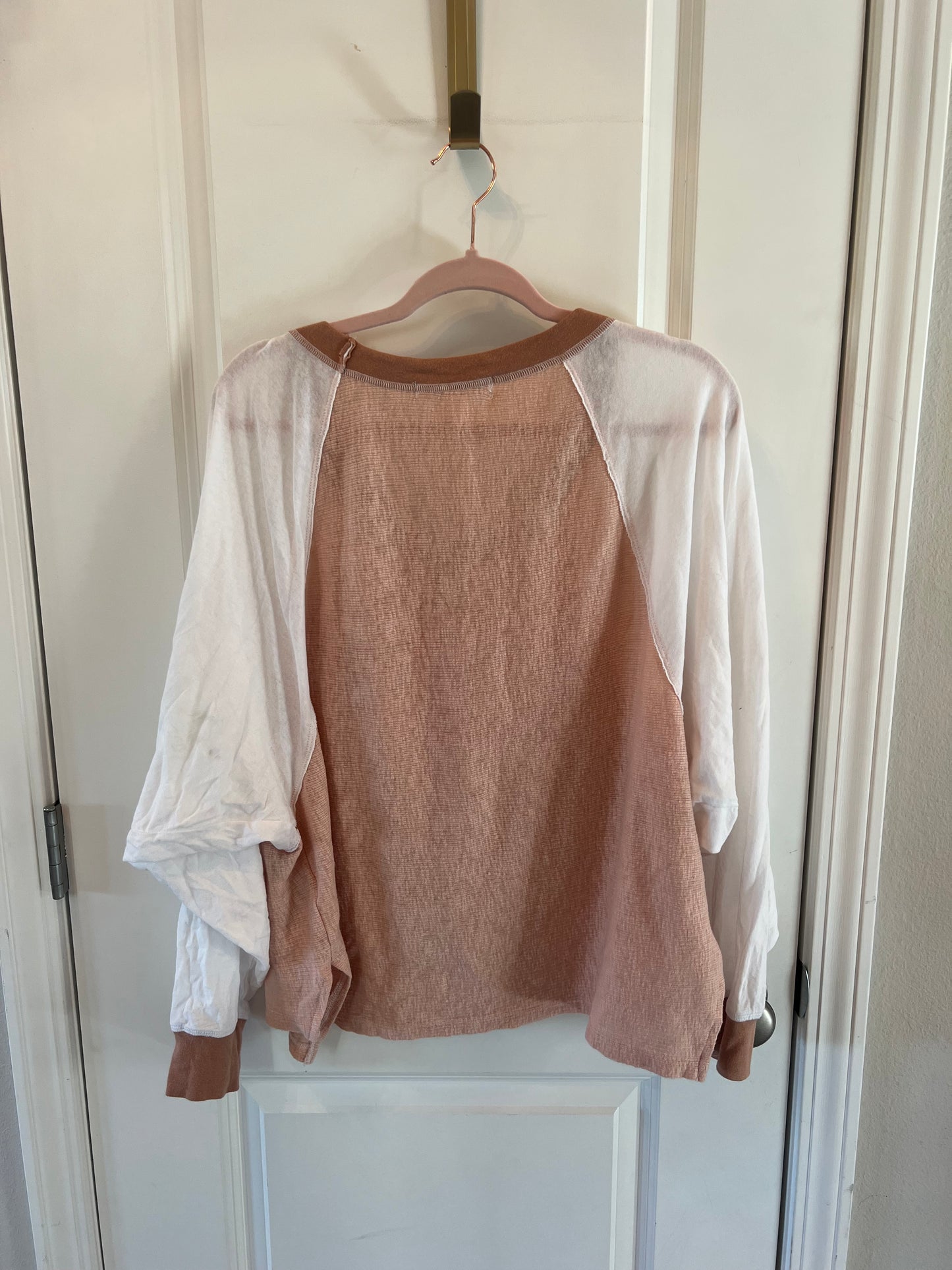 Free People Raglan Long Sleeve Top Women’s Size Medium Mauve