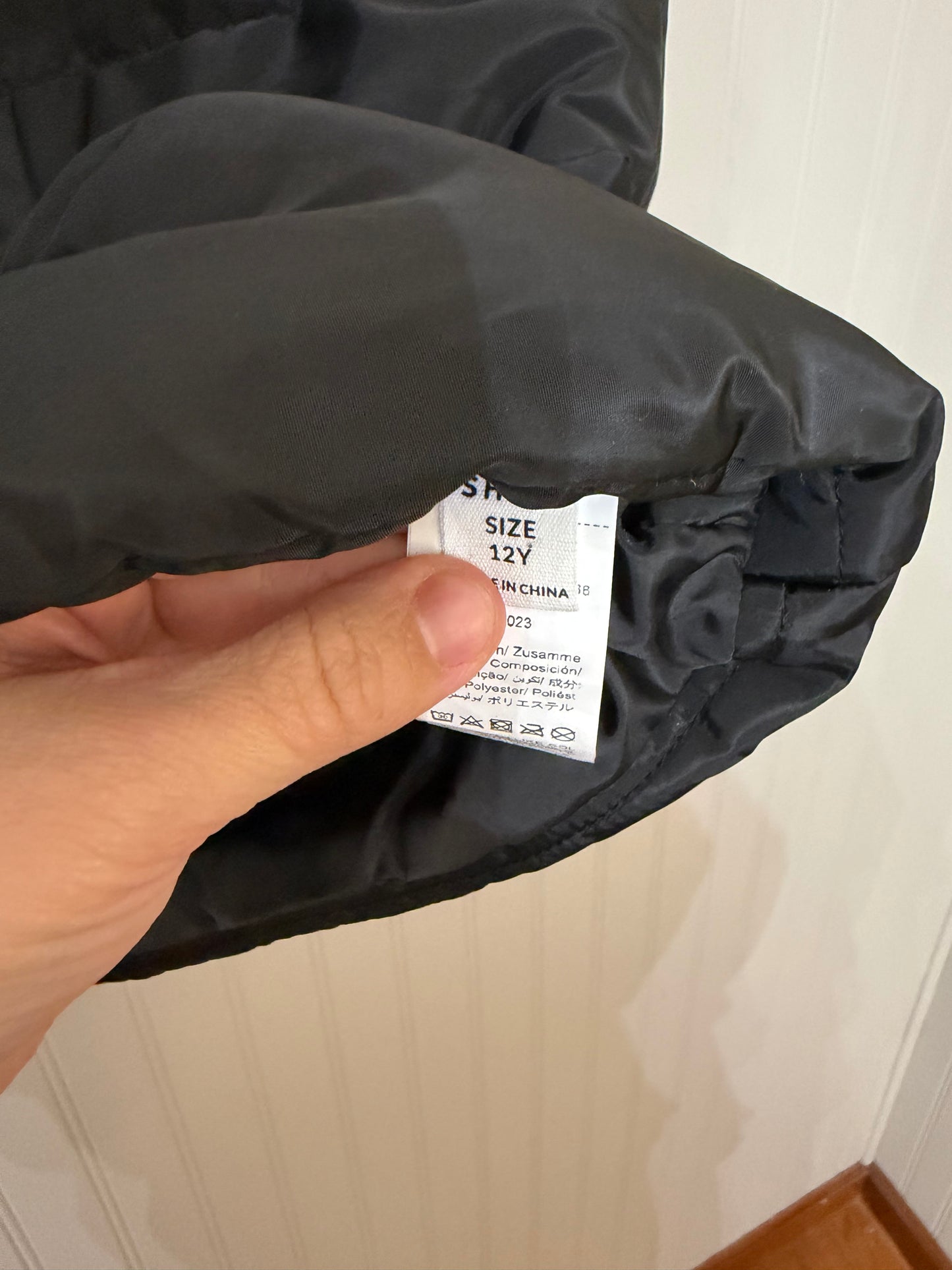 Puffer Vest Youth Size 12 Years Black