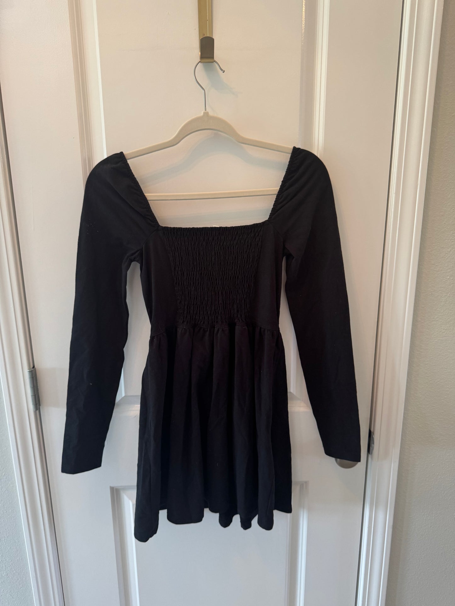 Aerie Fit & Flare Knit Mini Dress Women’s XS Black NWT