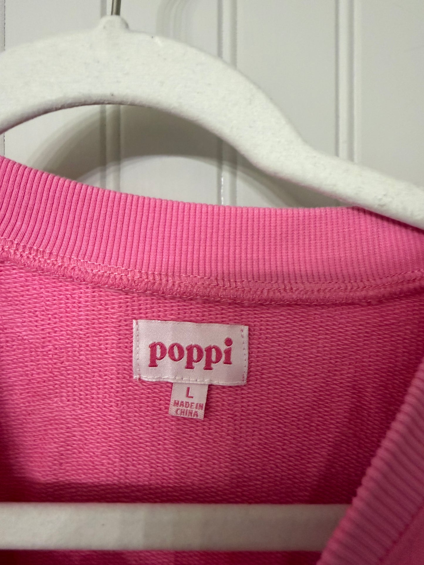 Poppi Soda Limited Edition Birthday Sweatshirt Women’s Large Pink