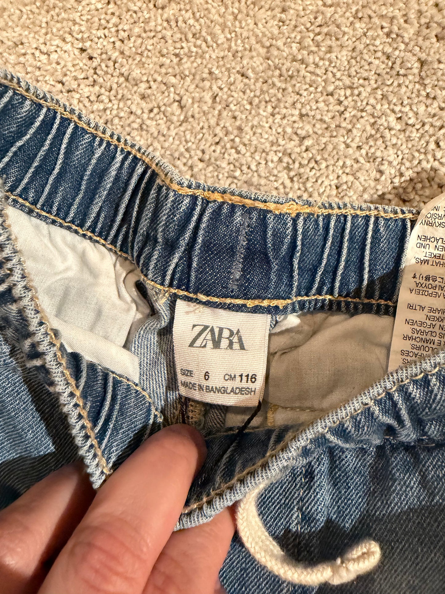 Zara Cargo Jeans Girl’s Size 6