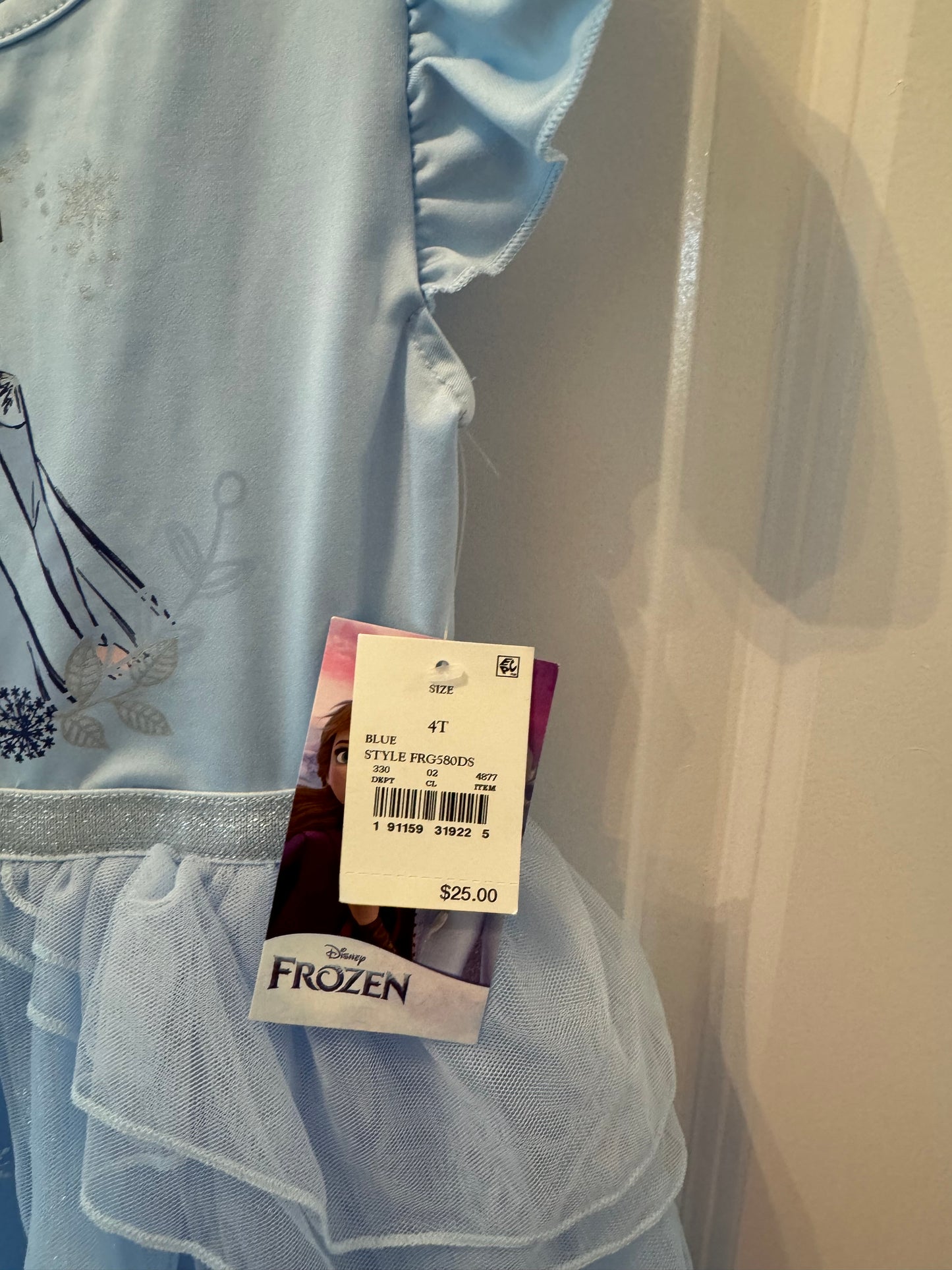 Frozen Dress Toddler Girl Size 4T Ice Blue