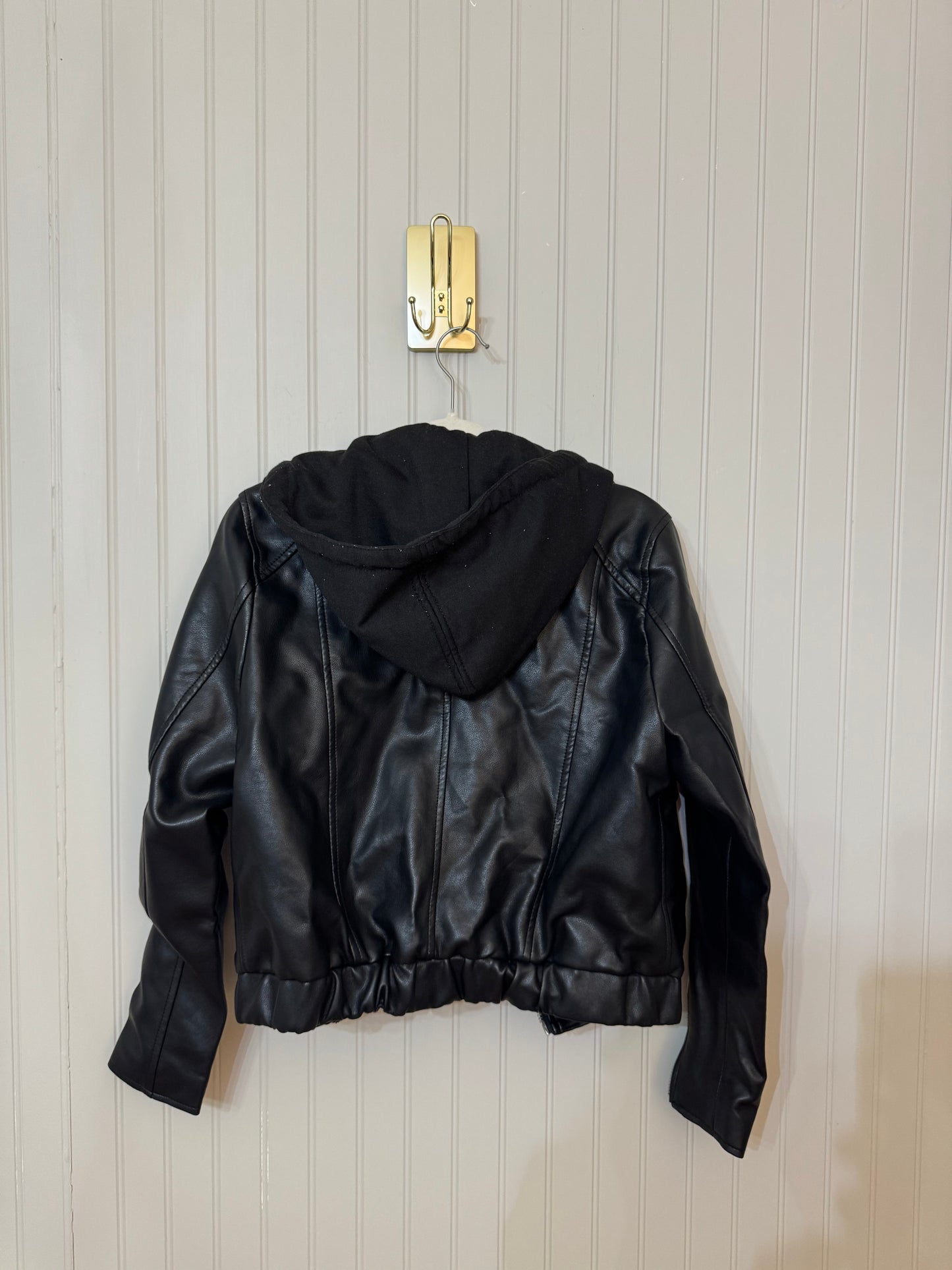 Blank NYC Hooded Moto Jacket Women’s Medium Black