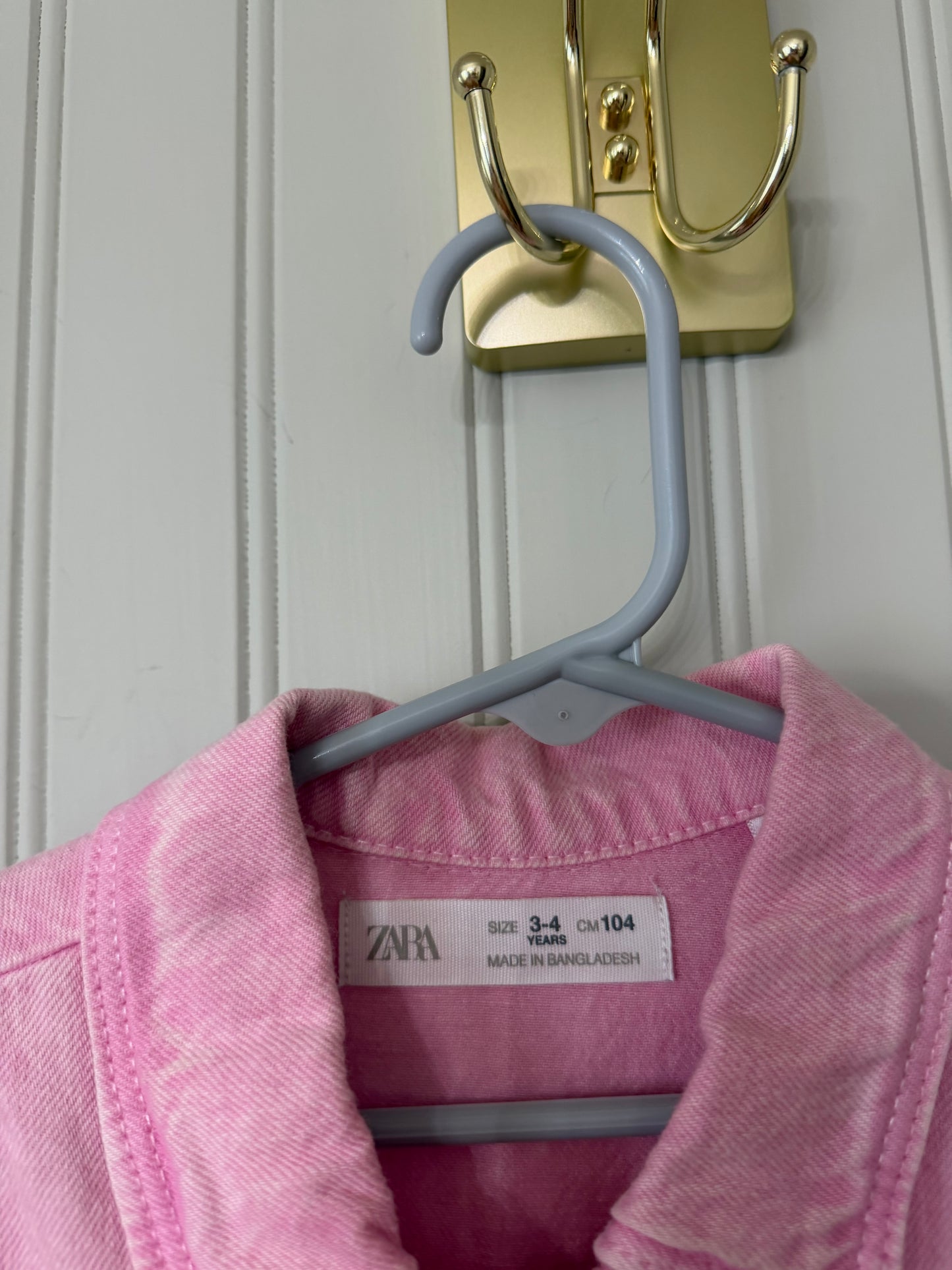 Zara Pink Denim Dress Toddler Size 3-4 Years