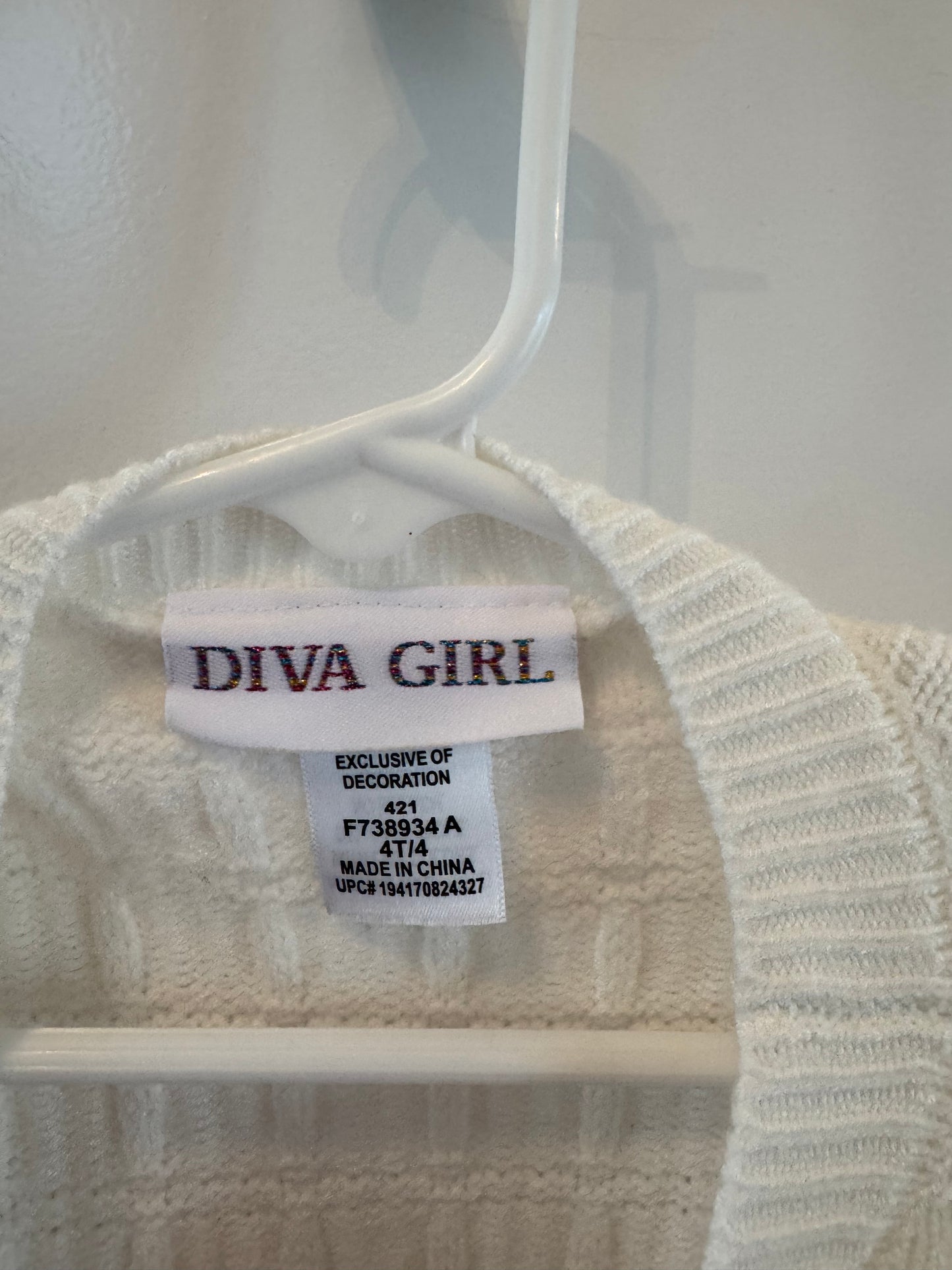 Toddler girl bow sweater size 4T