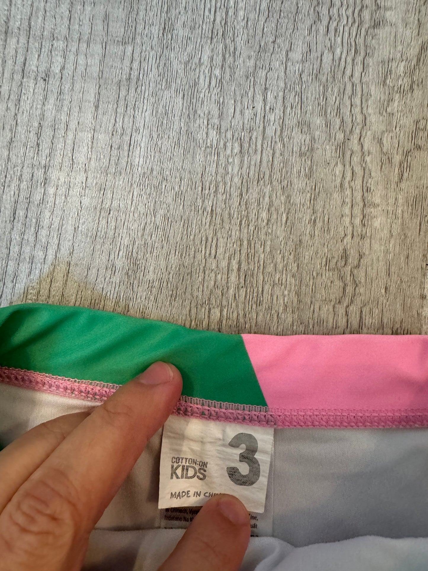 Cotton On Color Block Bikini Toddler Girl Size 3 Years Pastel Rainbow
