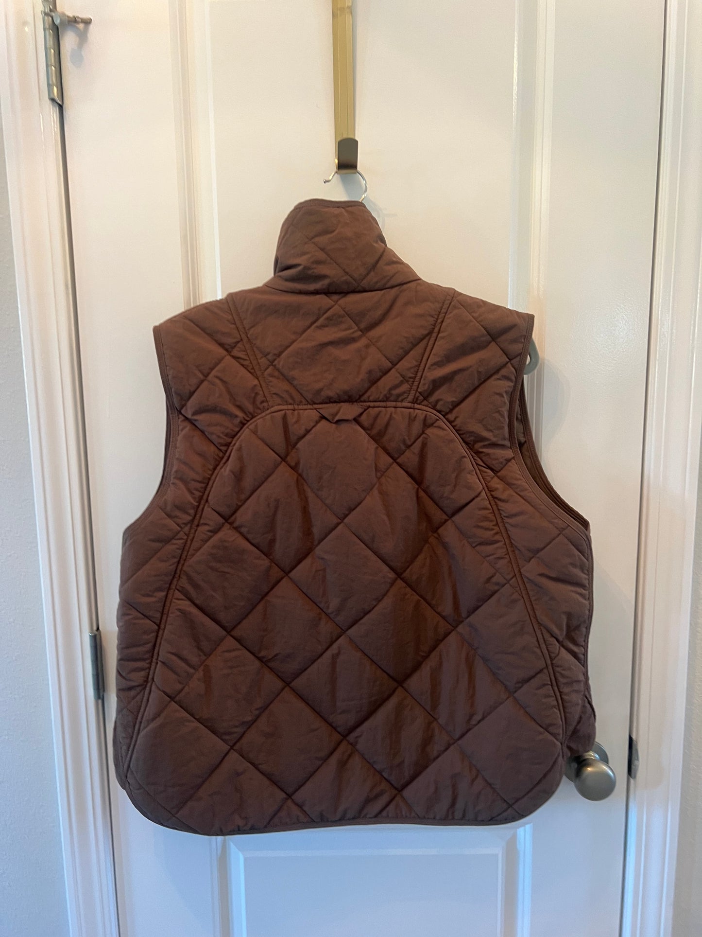 Quilted Puffer Vest Women’s Size XL Brown