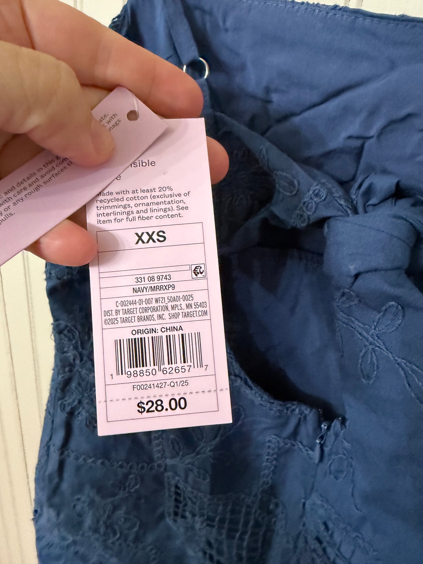 Wild Fable Mini Dress Jr Size XXS Navy NWT