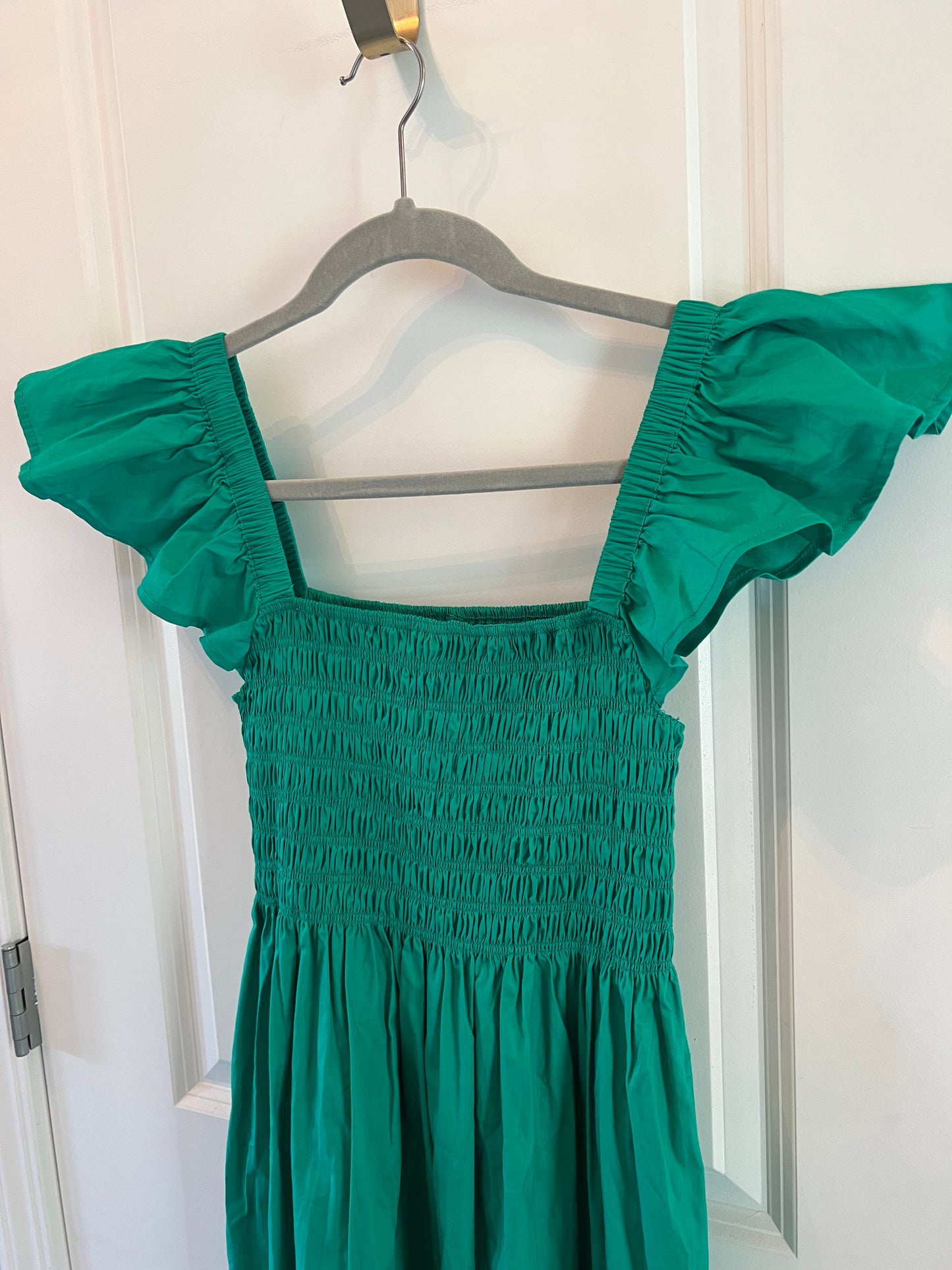 OPI Smock Off the Shoulder Summer Dress Women’s Size XS 0-2 Green