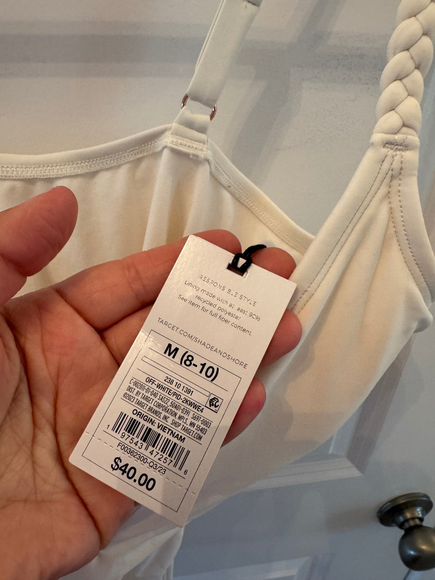 Shade & Shore Swimsuit Women’s Medium Off White NWT