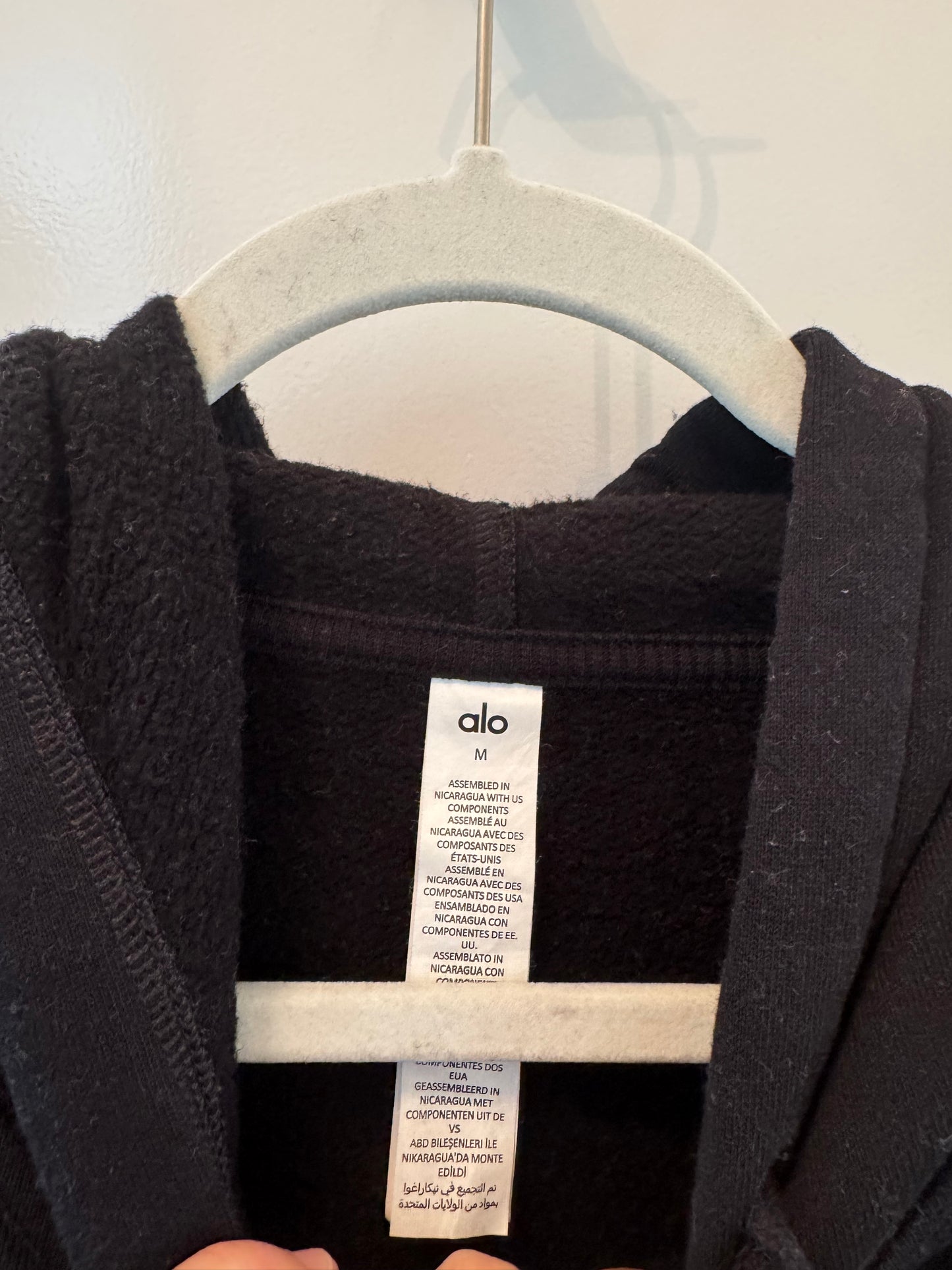 Alo Black Hoodie Size Medium