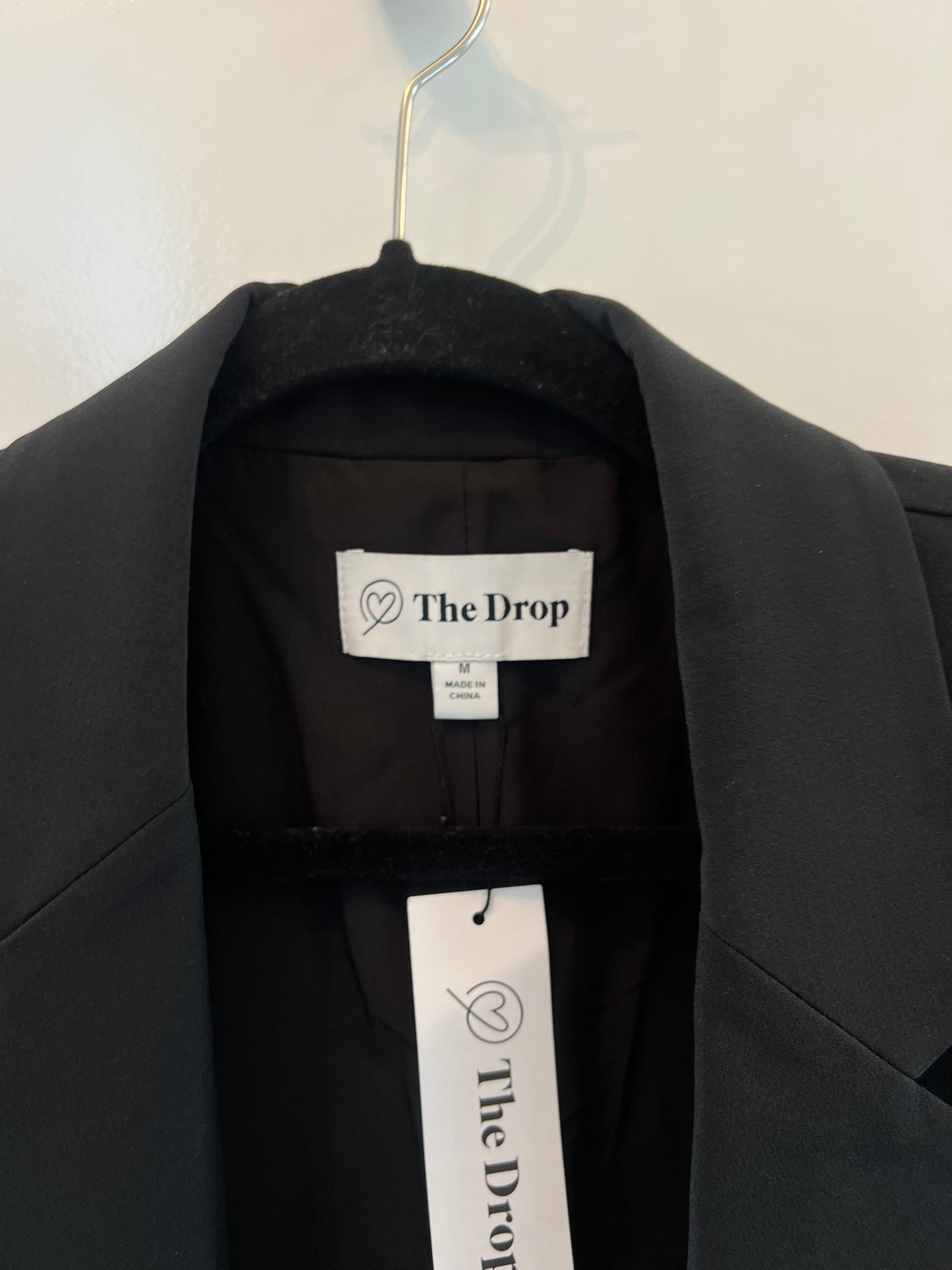 The Drop Blake Long Blazer Women’s Size Medium Black