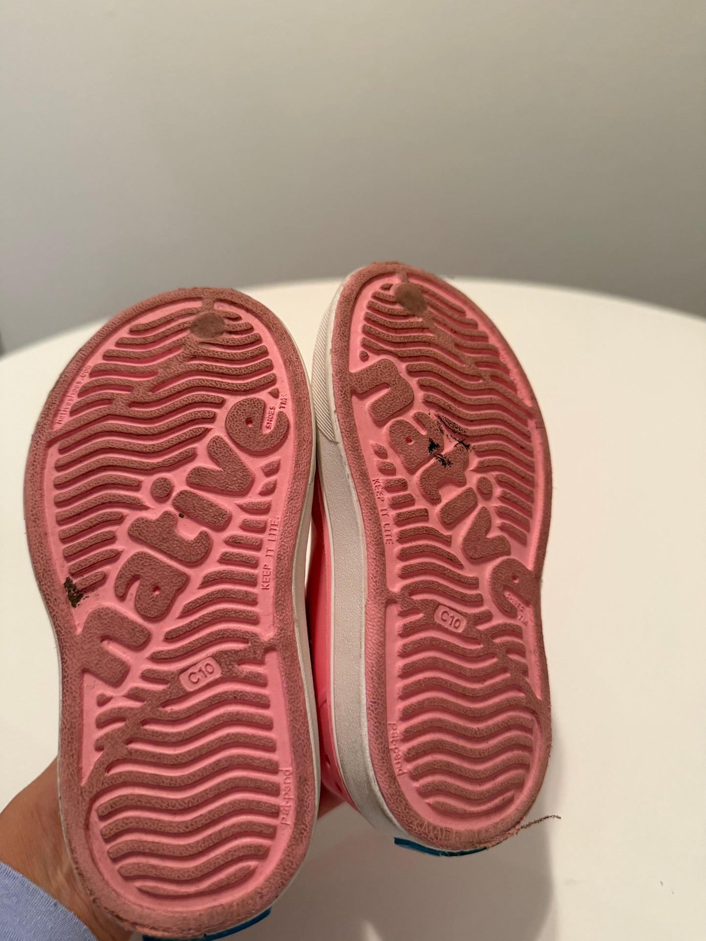 Pink Native Shoes Size 10