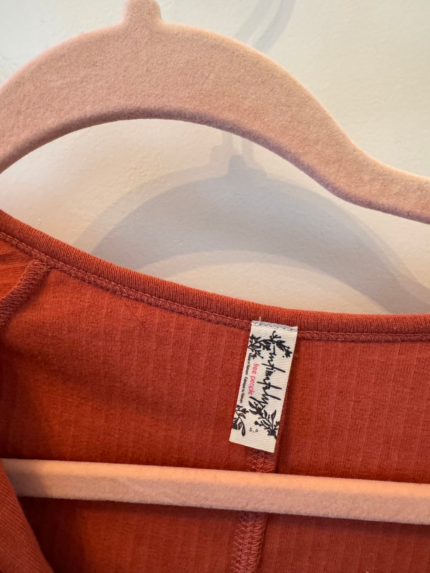 Free People Rust Orange Top Size Small