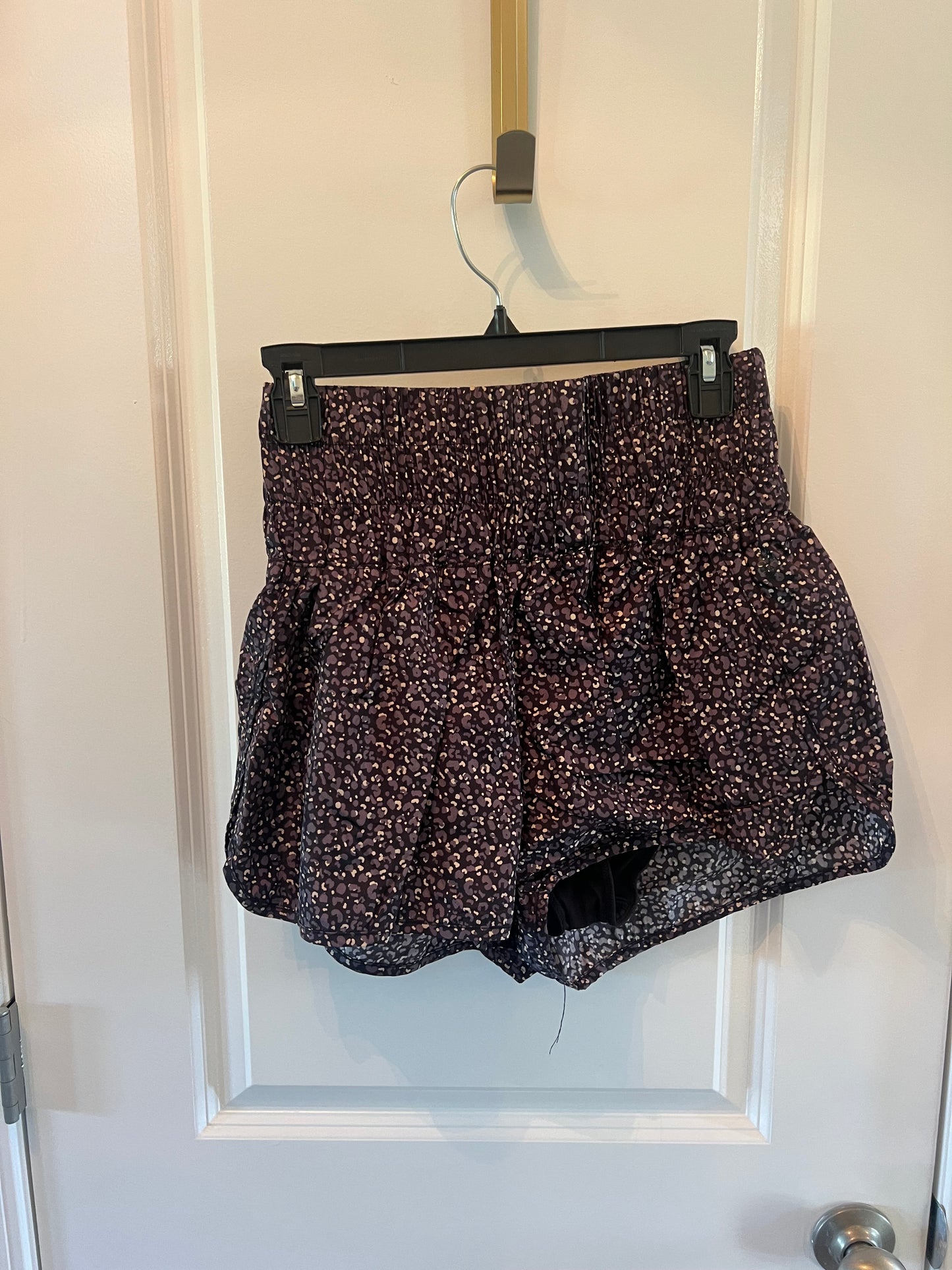 Free People FP Movement Printed Active Shorts Women’s Size Large 12-14 Dark Purple