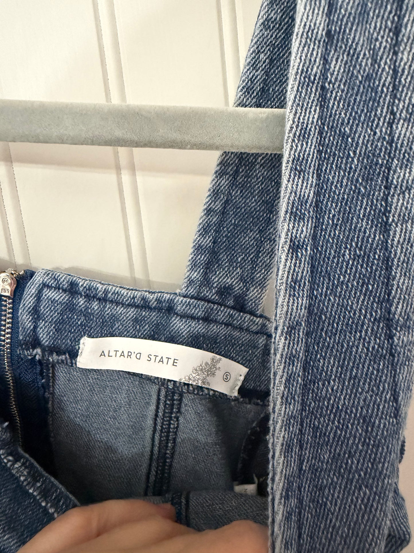 Altar’d State Denim Bustier Top Women’s Small