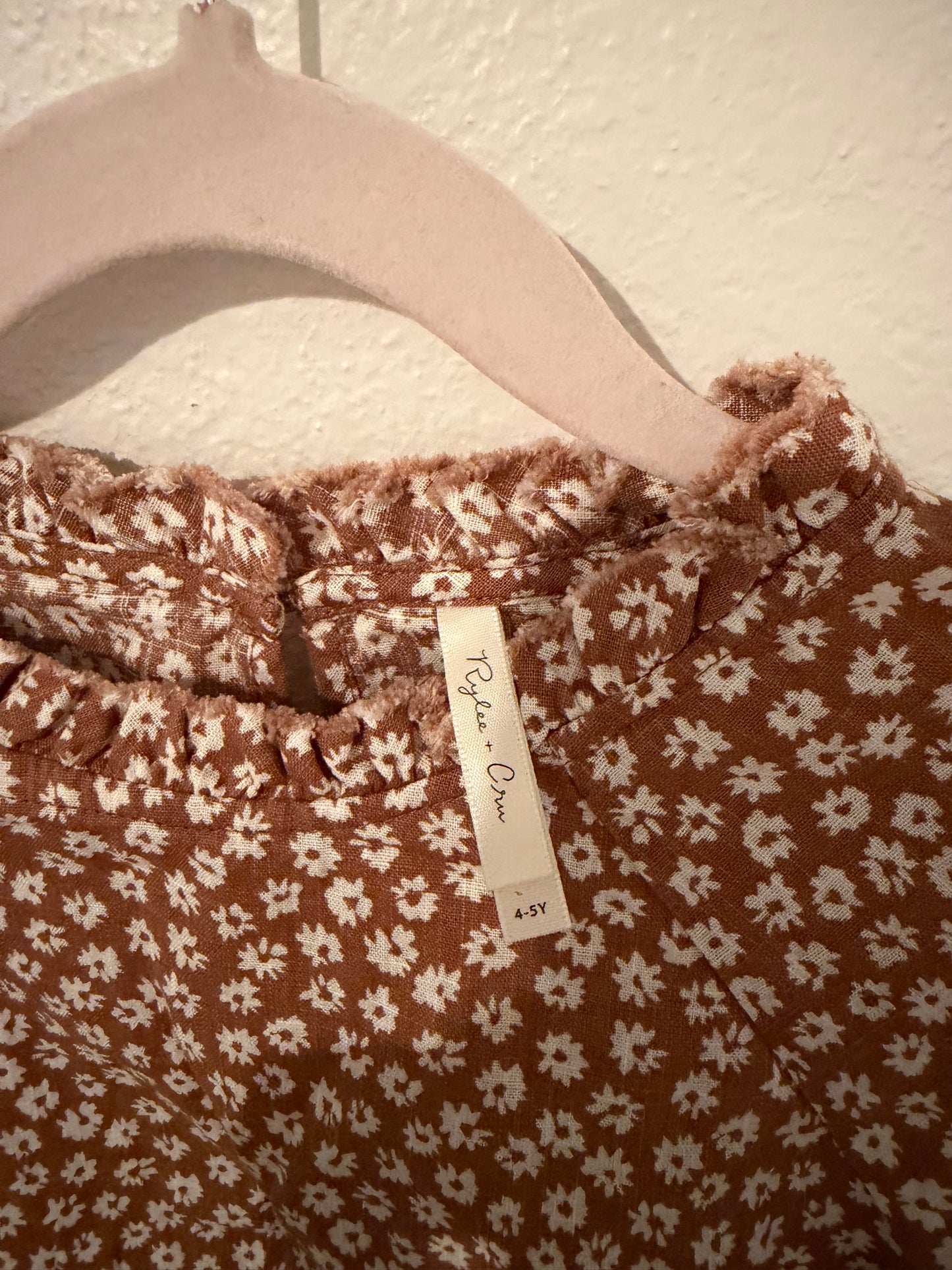 Rylee + Cru Janie Dress Toddler Size 4-5 Years Brown