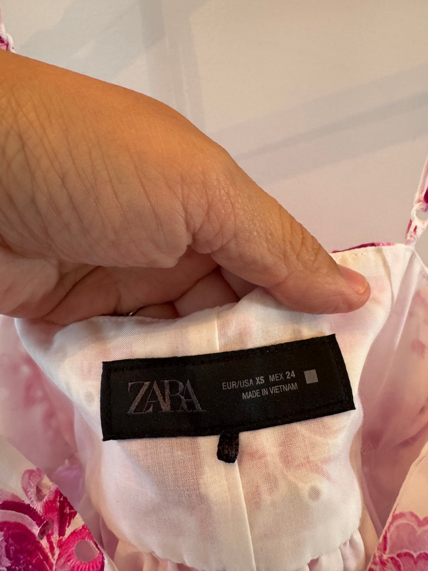 Zara Floral Top Women’s XS Pink