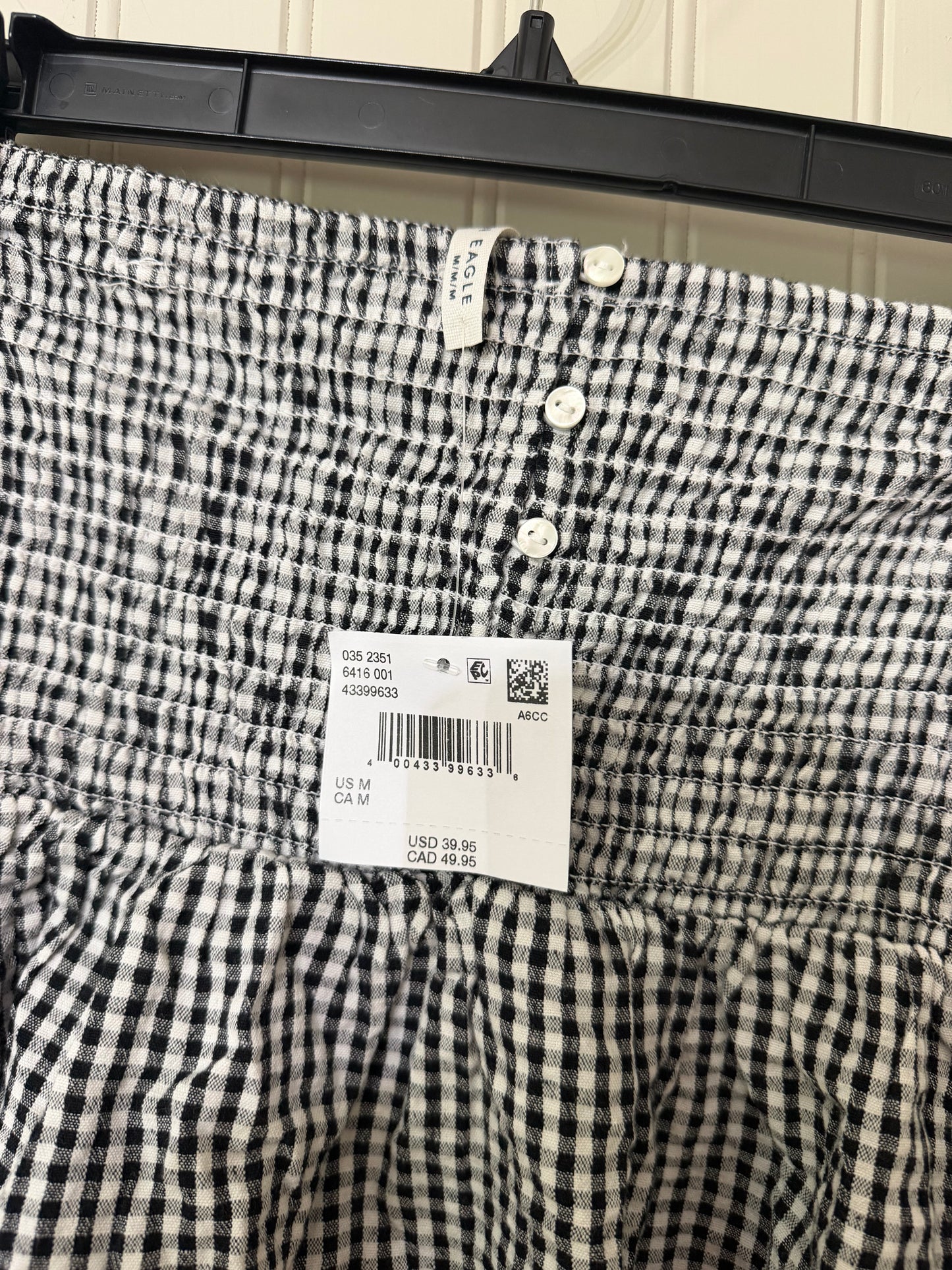 American Eagle Gingham Tube Top Women’s Medium NWT