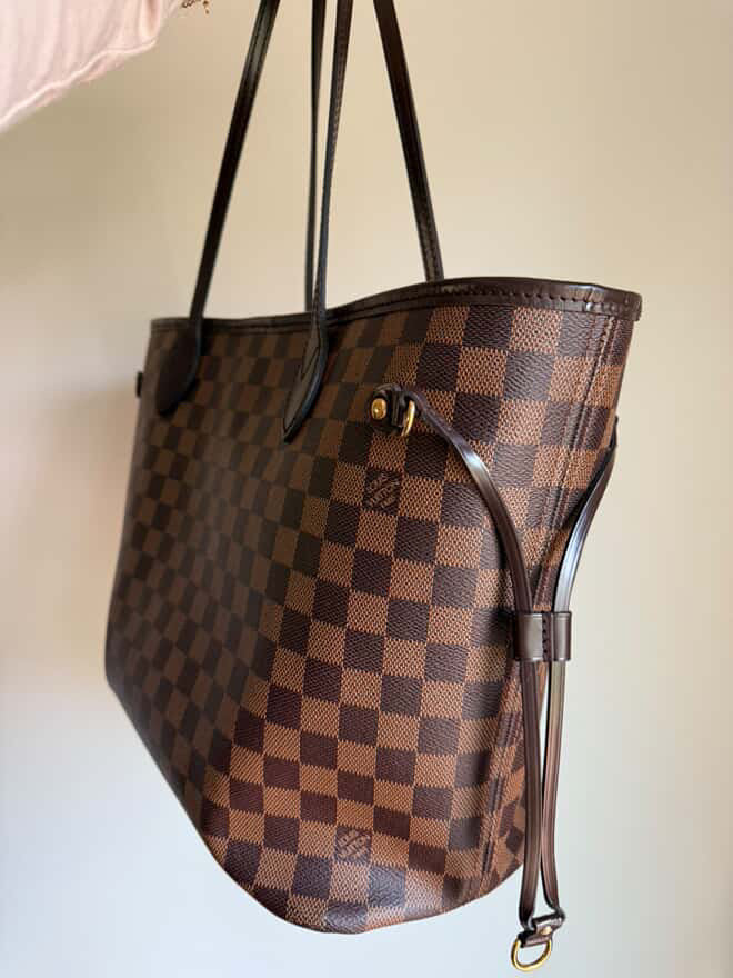 Louis Vuitton Damier Ebene Neverfull w/Pouch GM Tote