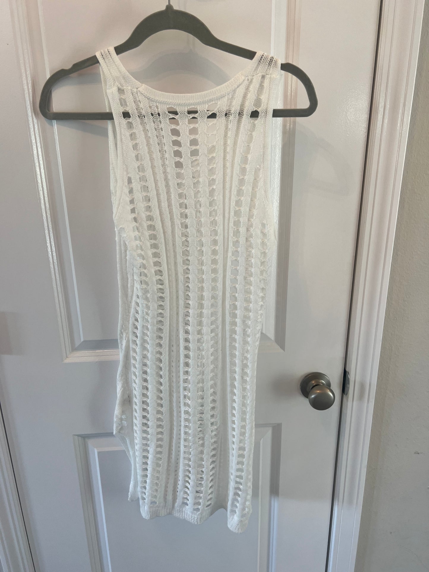 Mesh Swim Cover-Up Women’s Size Medium White