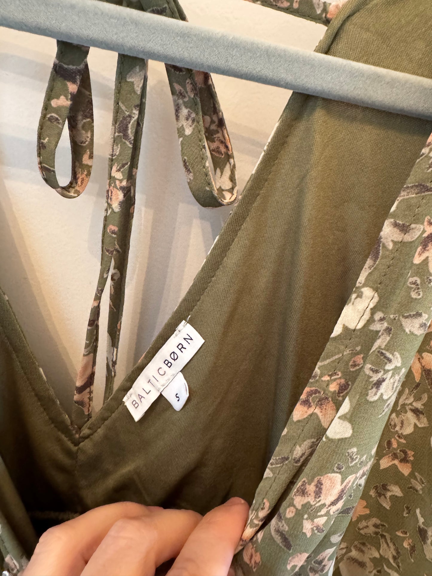 Baltic Born Floral Dress Women’s Small Olive Green