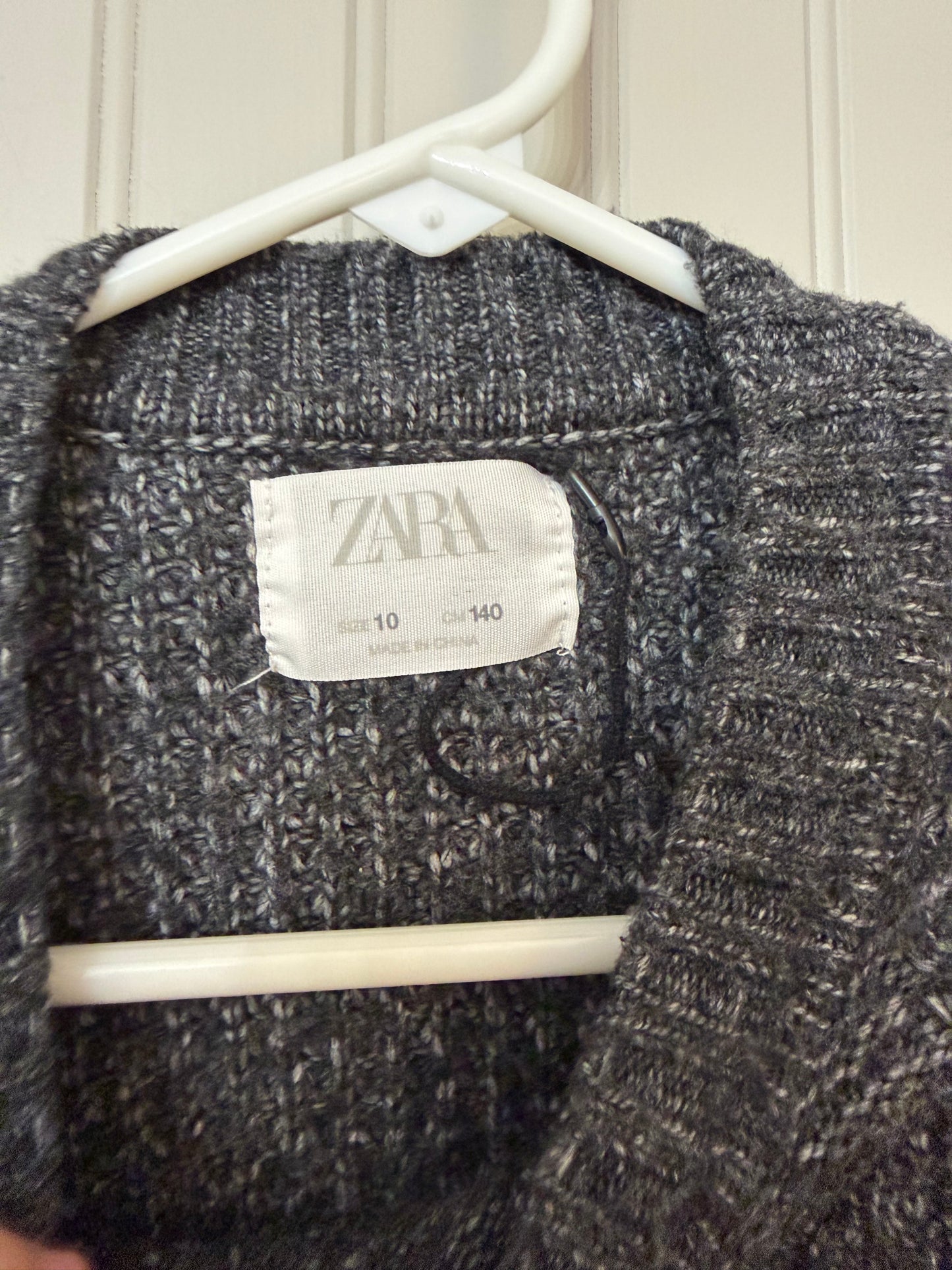 Zara Knit Sweater Youth Size 10 Years Charcoal Gray