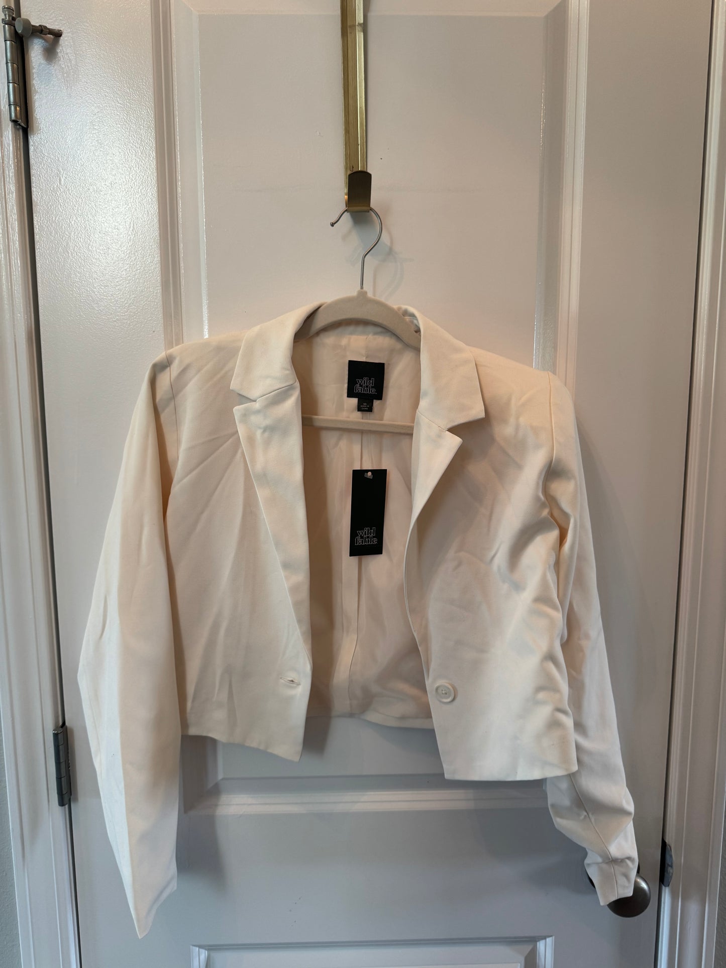 Wild Fable Crop Blazer Women’s XS Off White NWT