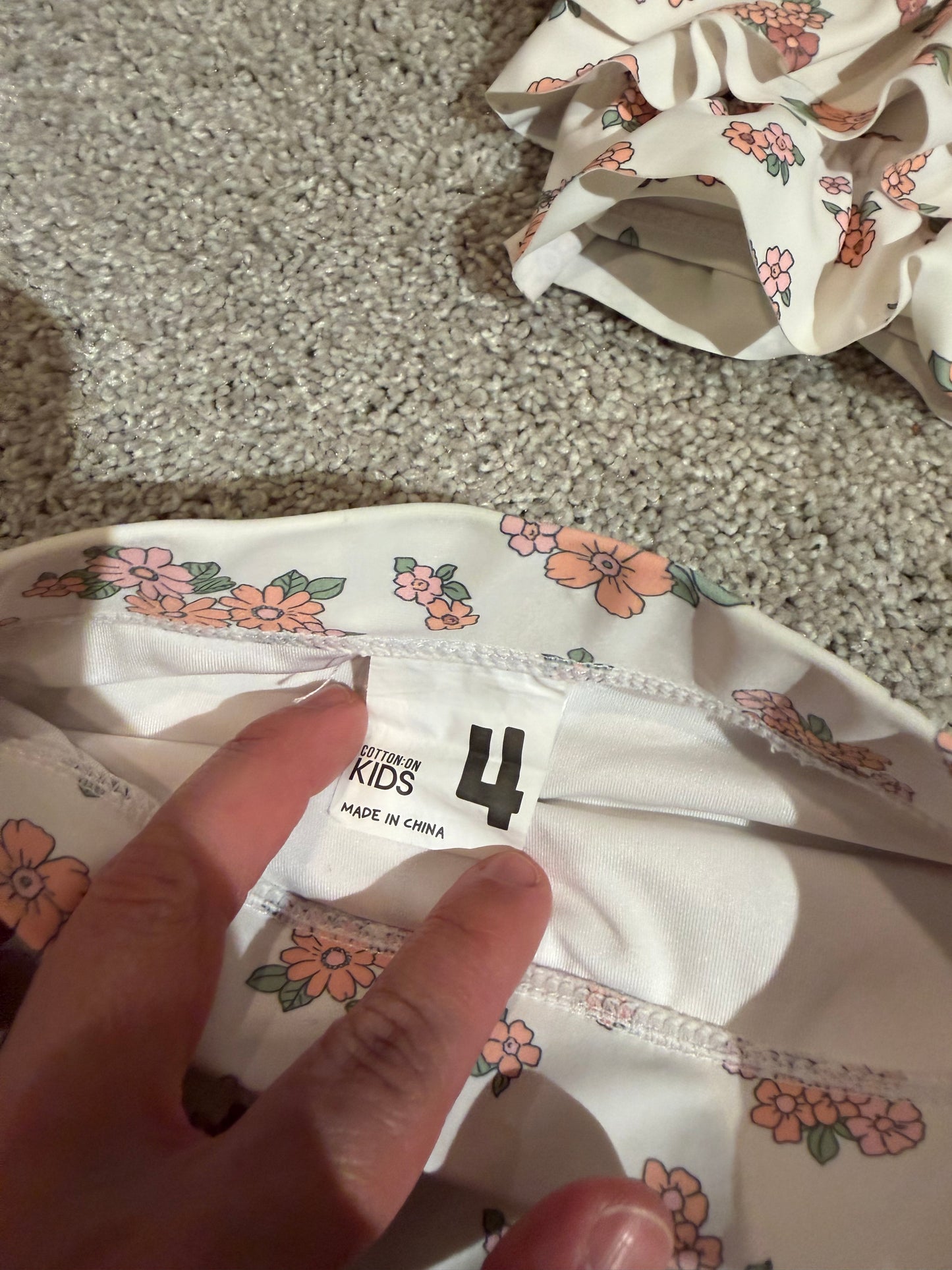 Floral Swimsuit Toddler Size 4