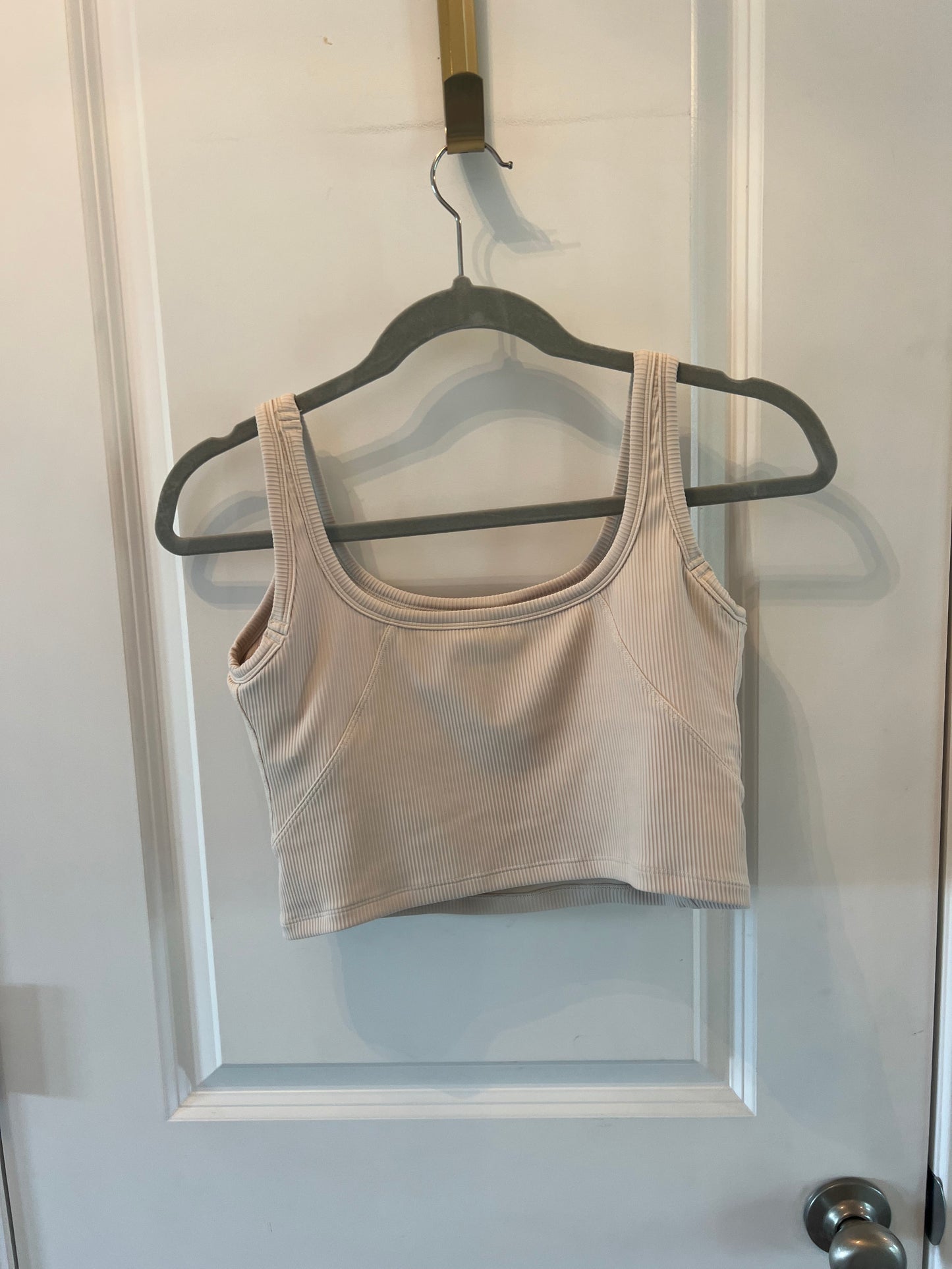 Ribbed Sports Bra Women’s Size 8 (Medium) Beige